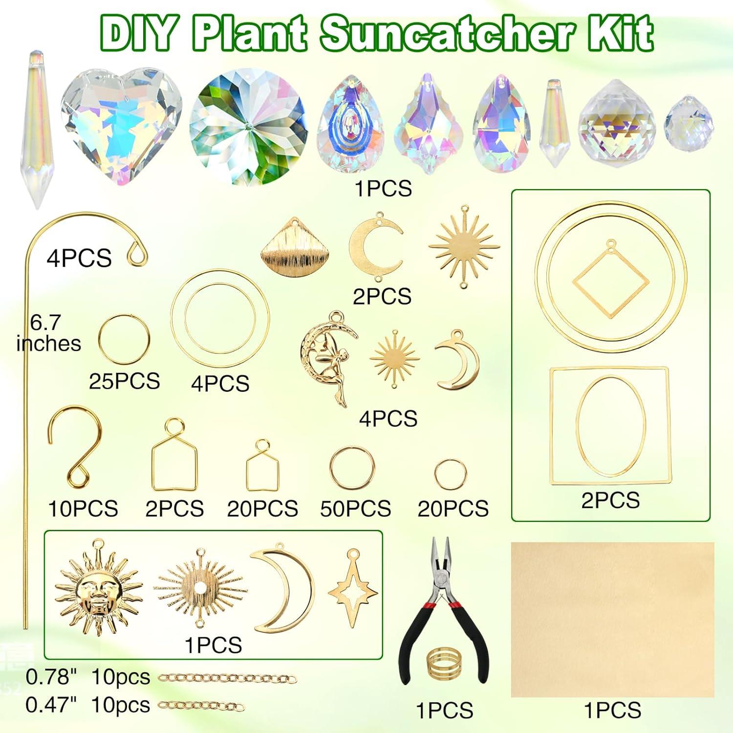 Kit de Atrapa Sol DIY HYBEADS 260 Piezas Cristal Decorativo
