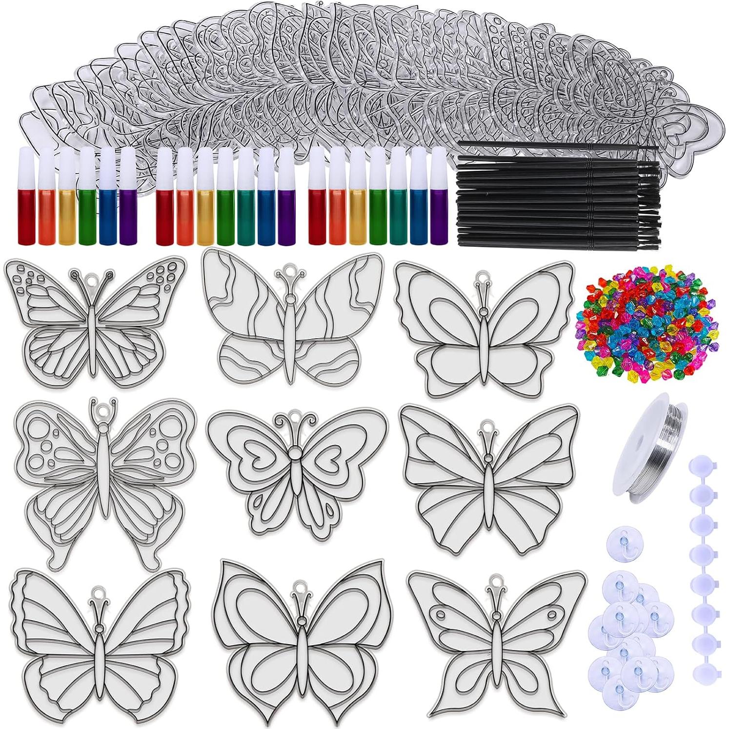Kit de Manualidades Winlyn 27 Piezas Atrapasol Mariposa DIY