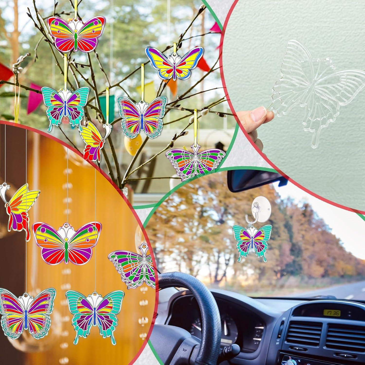 Kit de Suncatchers de Mariposa Tioncy 60 Piezas DIY