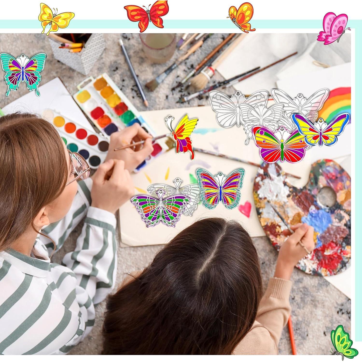 Kit de Suncatchers de Mariposa Tioncy 60 Piezas DIY