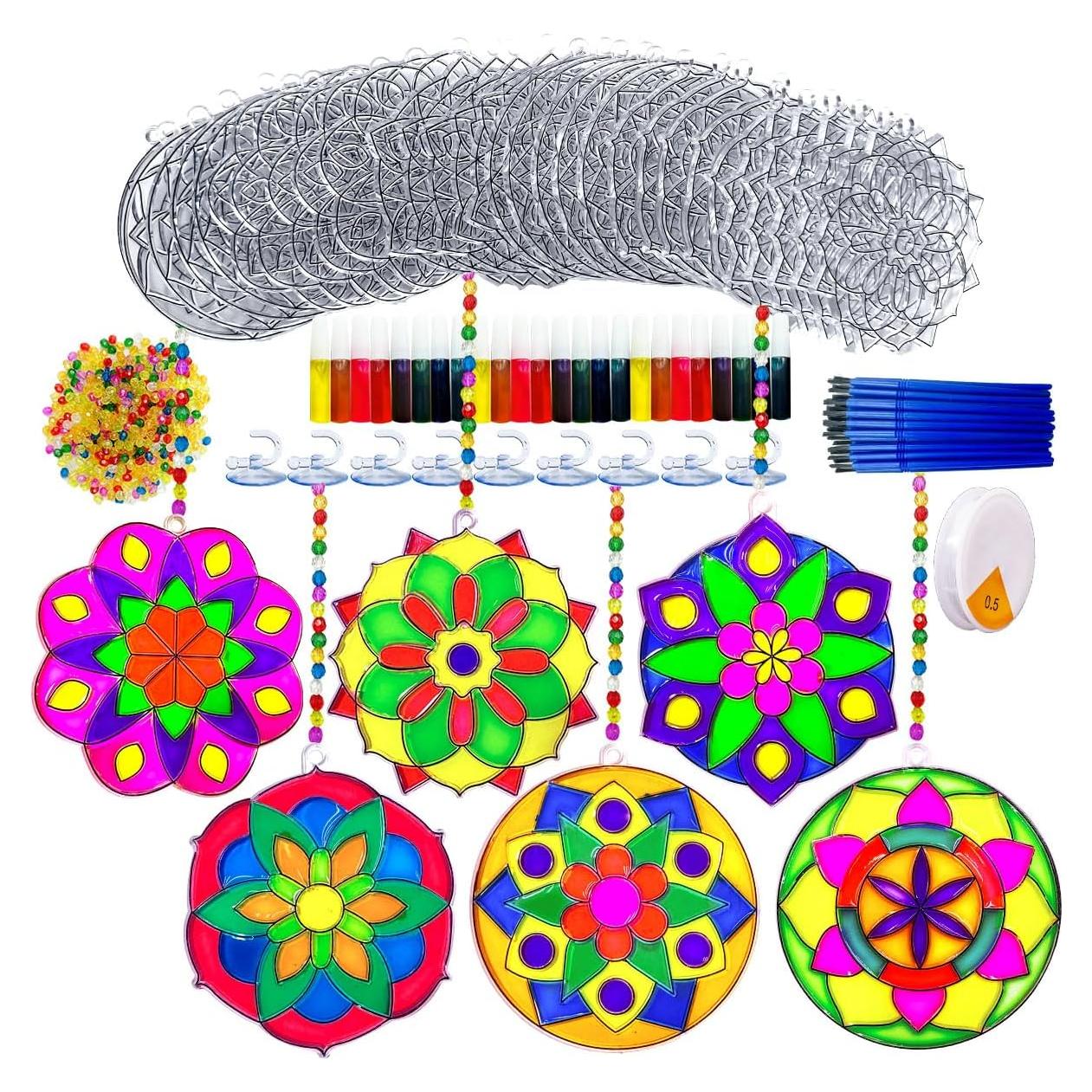 Kit de Manualidades Suncatcher Mandala AUEKIV 30 Piezas