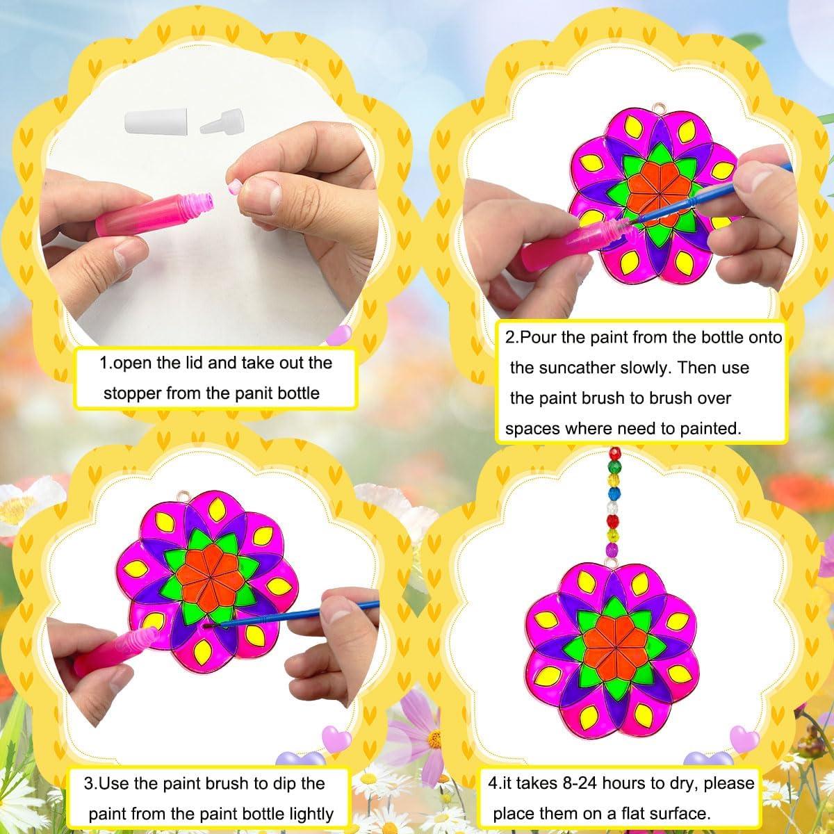 Kit de Manualidades Suncatcher Mandala AUEKIV 30 Piezas