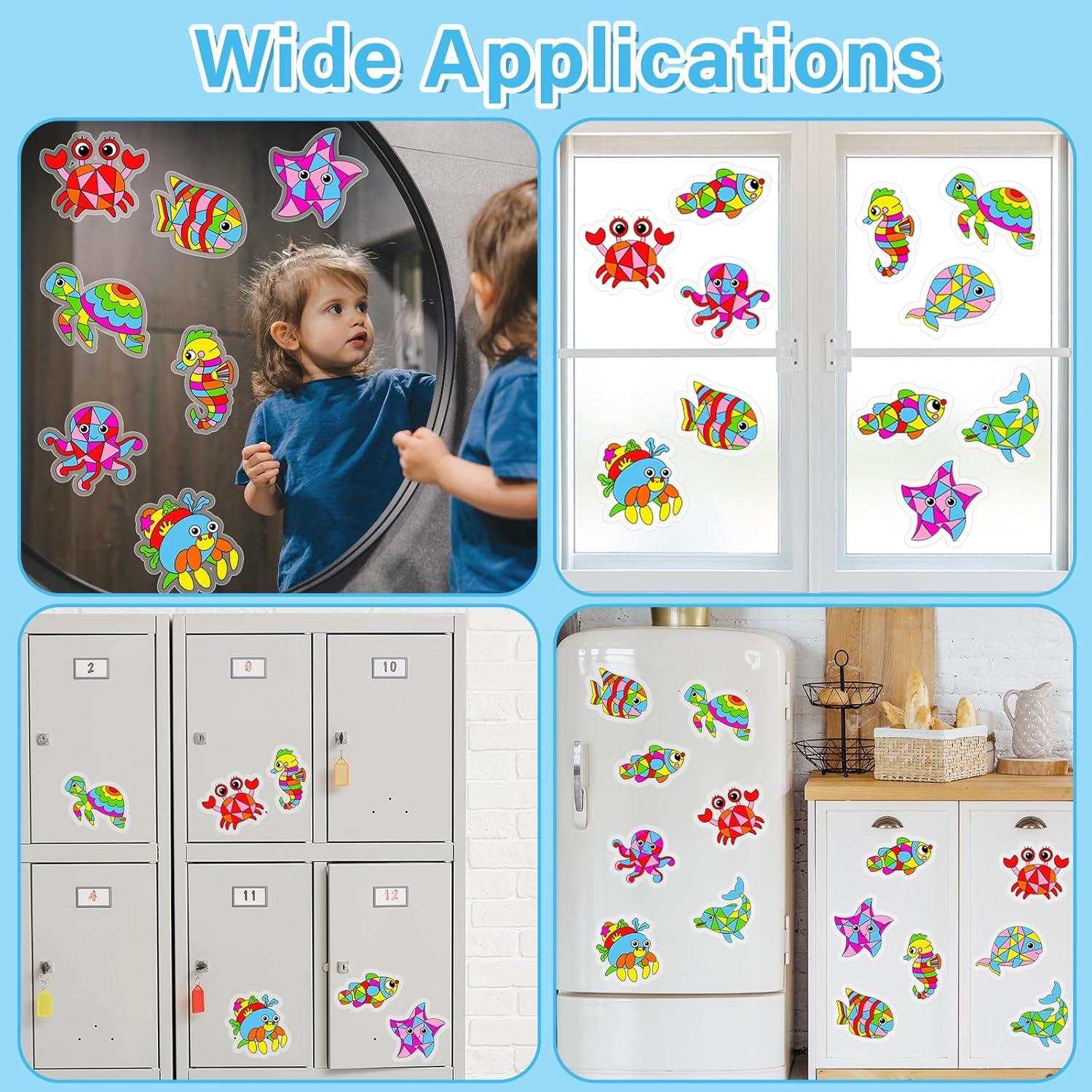 Kit de Suncatchers de Ventana Qyeahkj 30 Piezas Animales Marinos