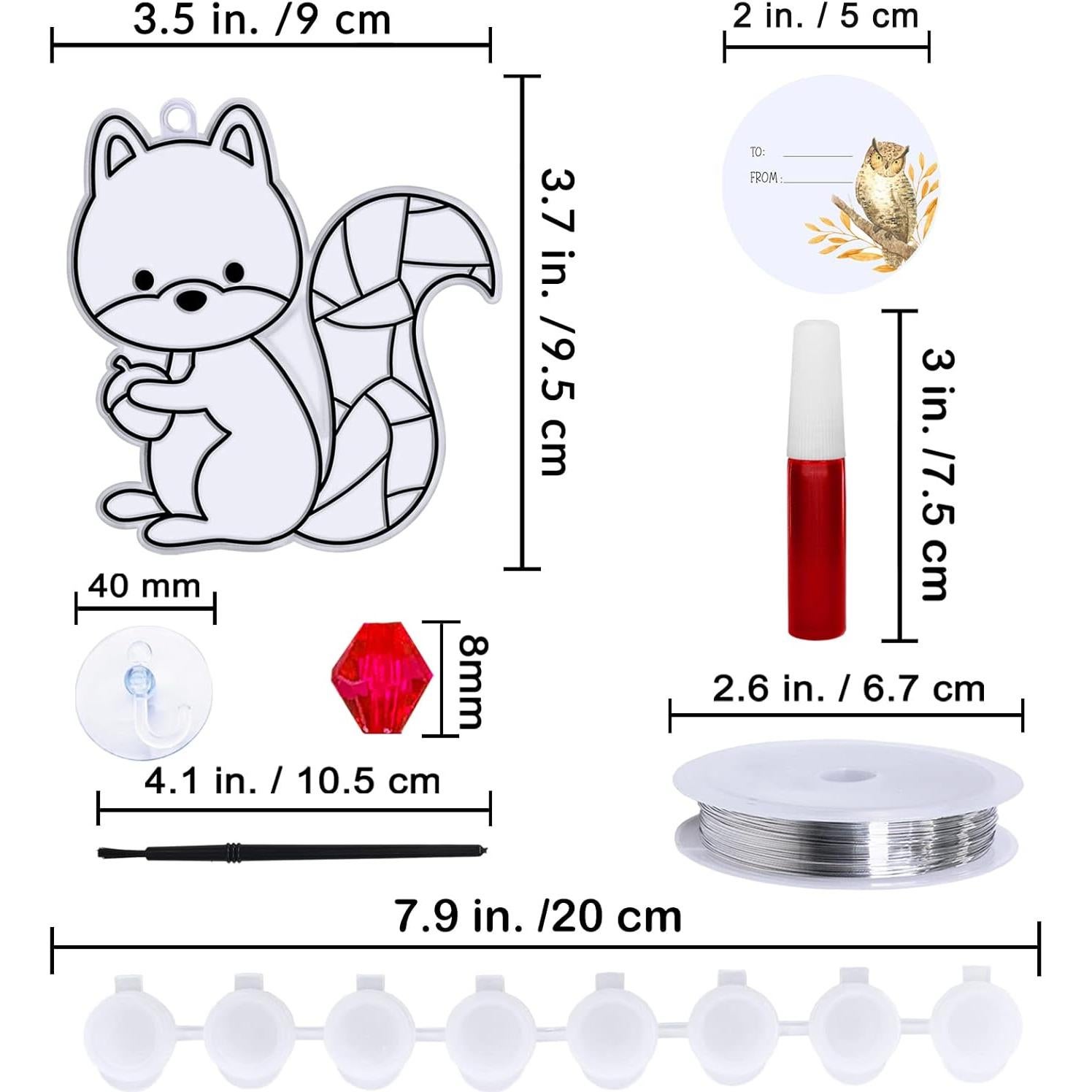 Winlyn 28 Sets Adornos Atrapa Luz Otoño Criaturas Bosque