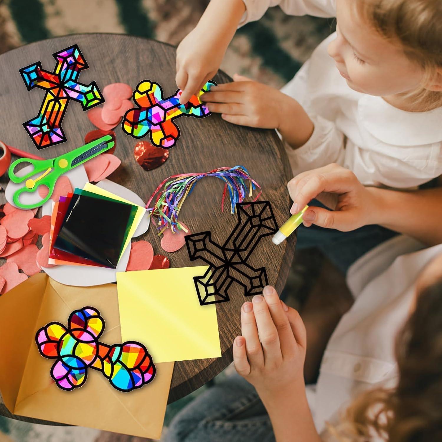 Kit de Manualidades Suncatcher Cruz EggSun - 9 Diseños Coloridos