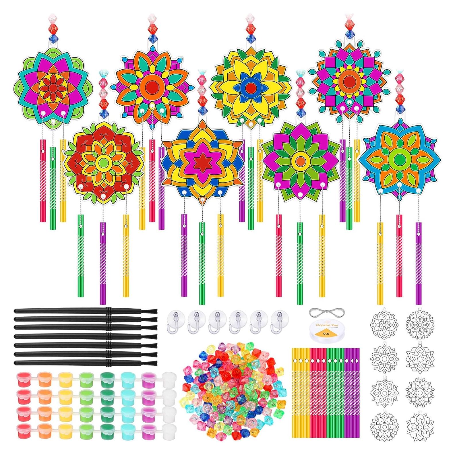 24 Kits de Arte Mandala VioraWhite - Atrapa Sol y Campanas de Viento