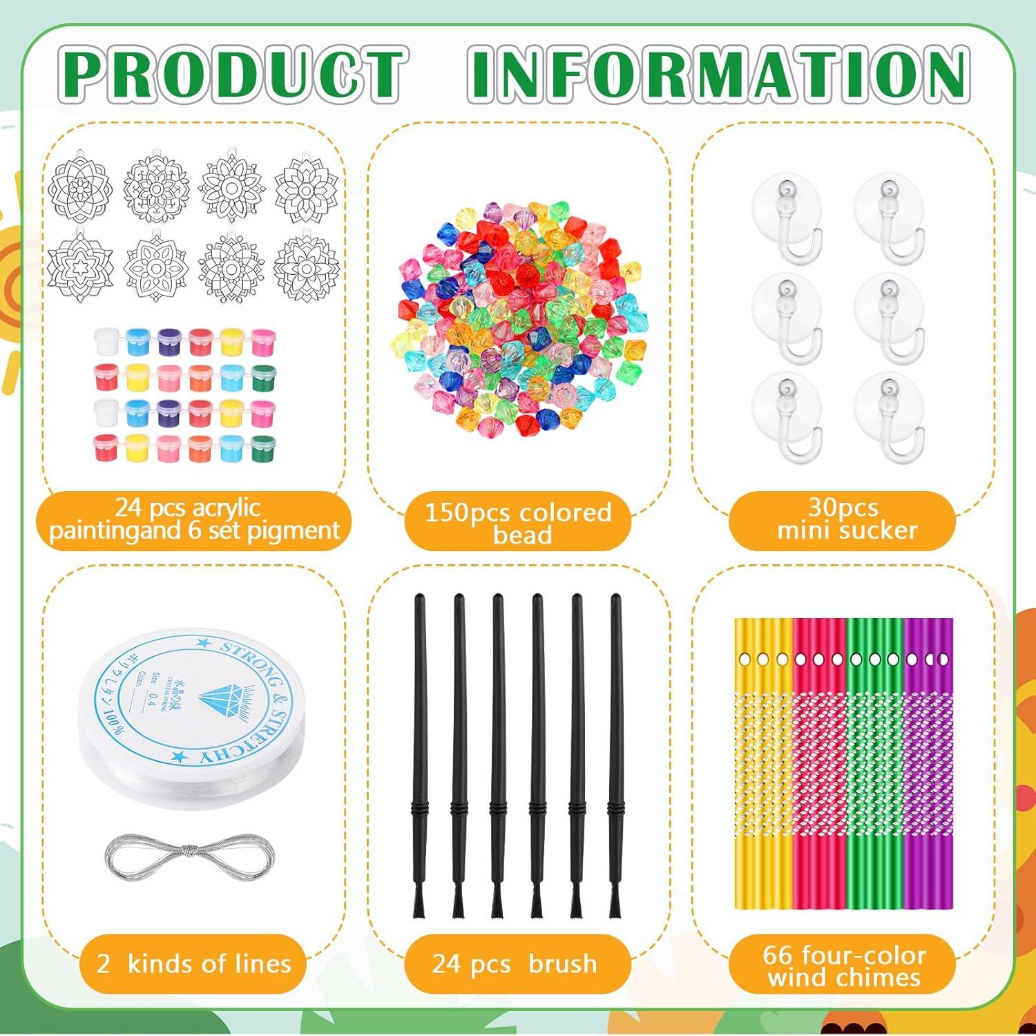 24 Kits de Arte Mandala VioraWhite - Atrapa Sol y Campanas de Viento