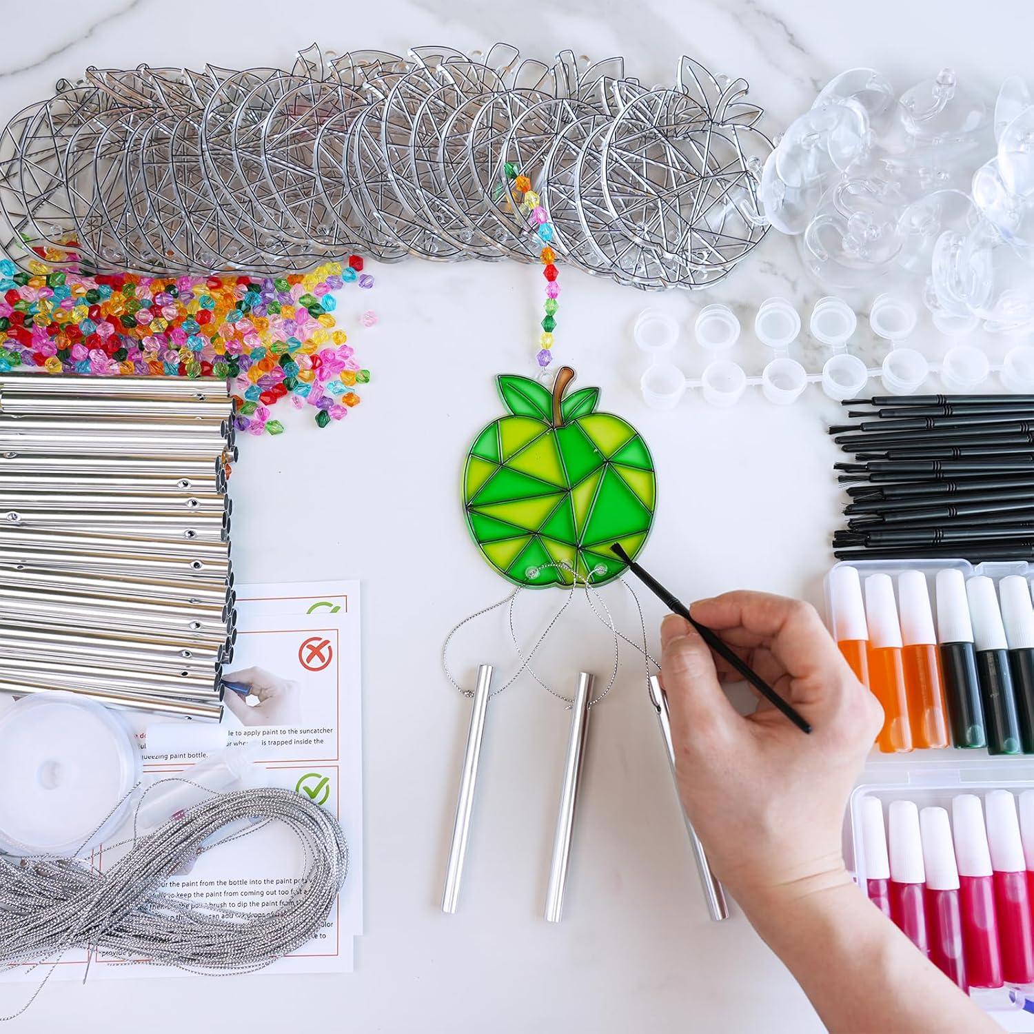 Kit de Atrapa Sol de Manzana Winlyn - 24 Piezas, Pintura y Campanas