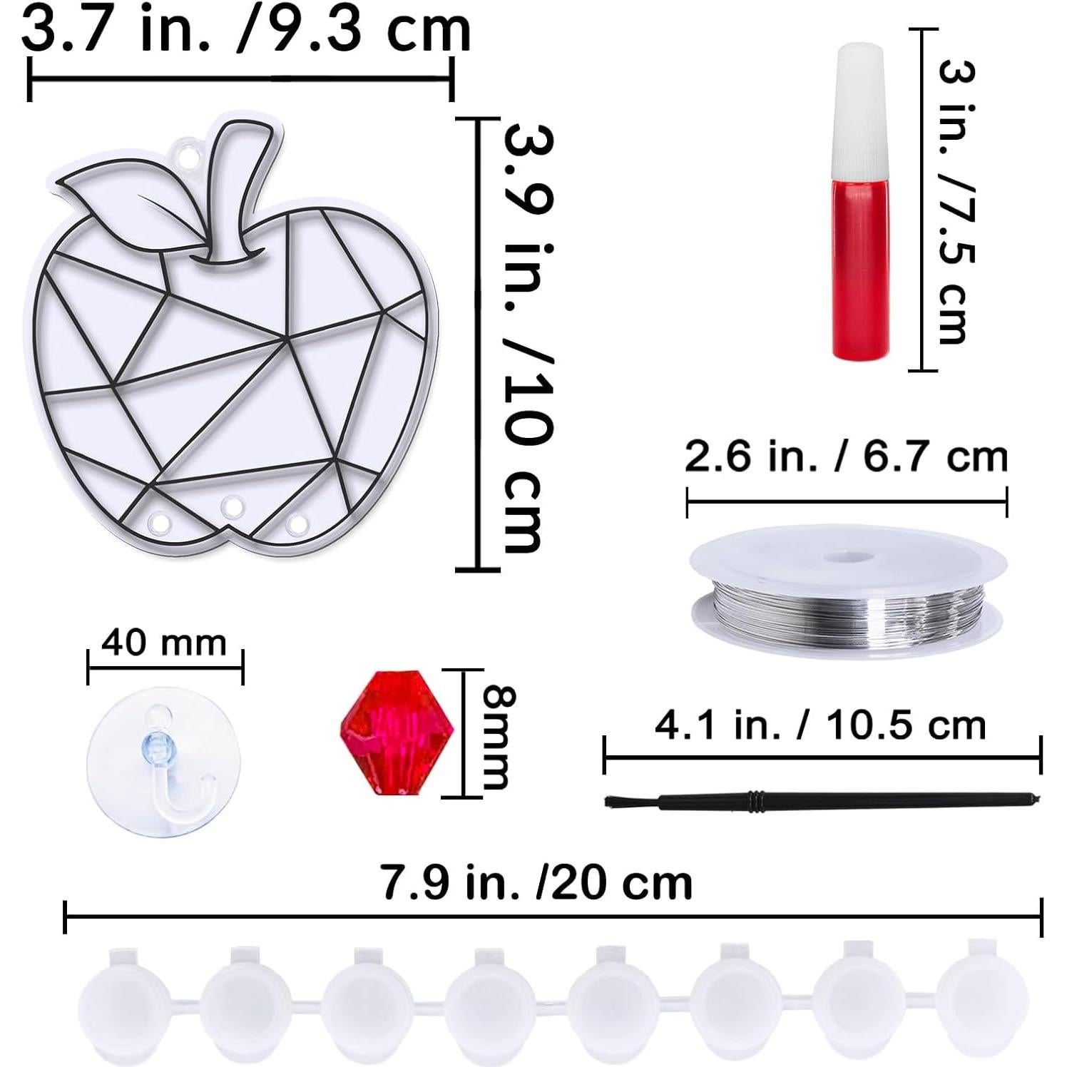Kit de Atrapa Sol de Manzana Winlyn - 24 Piezas, Pintura y Campanas