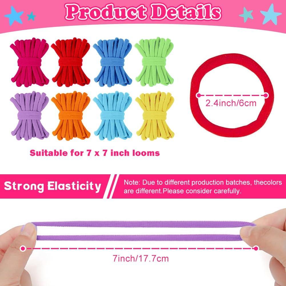 Kit de Tejido daheypong 800 Piezas Lazos de Recarga 7"