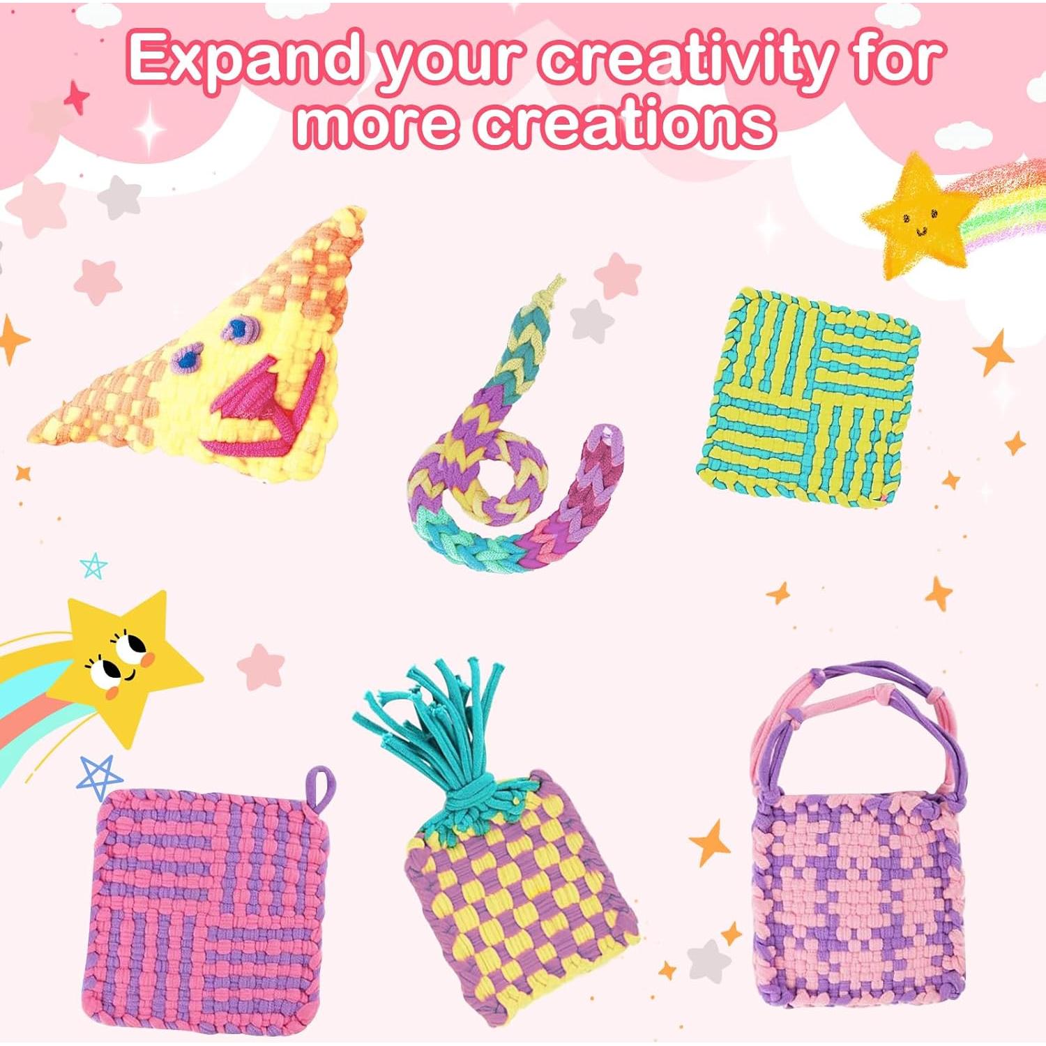 Kit de Manualidades SUGORER 800 Bucles de Telar Nylon Pastel