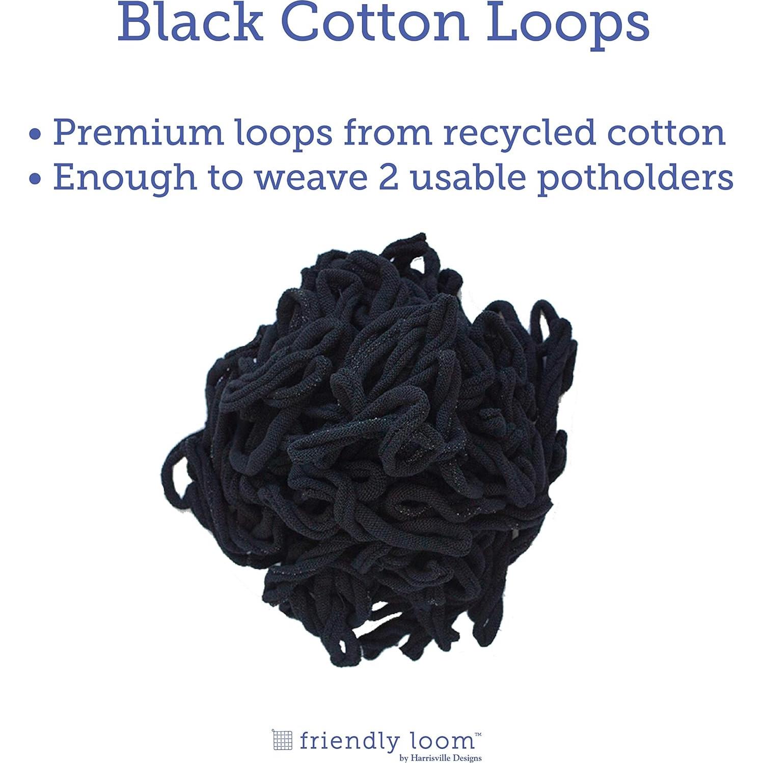 Kit de Tejido Harrisville Designs 10" Algodón Negro para 2 Potholders