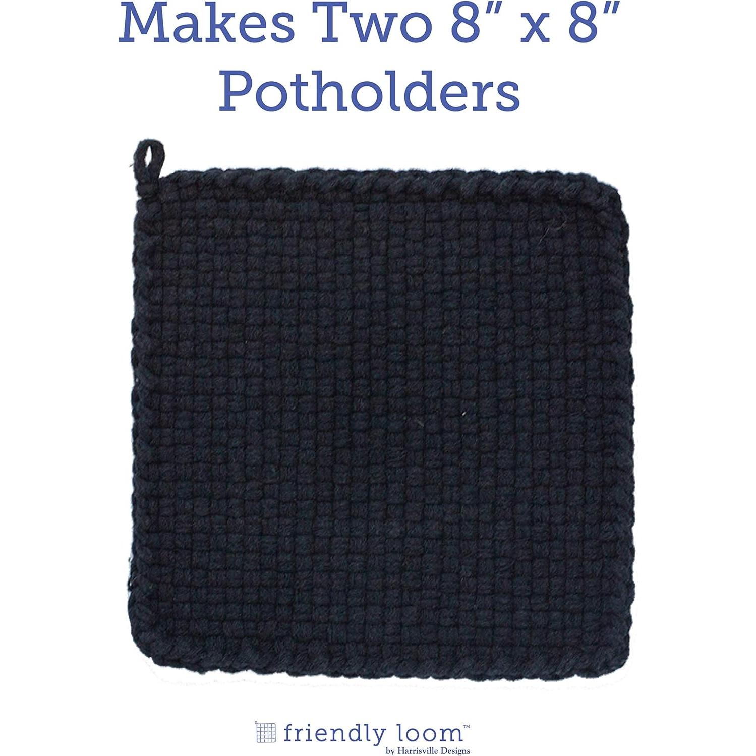 Kit de Tejido Harrisville Designs 10" Algodón Negro para 2 Potholders