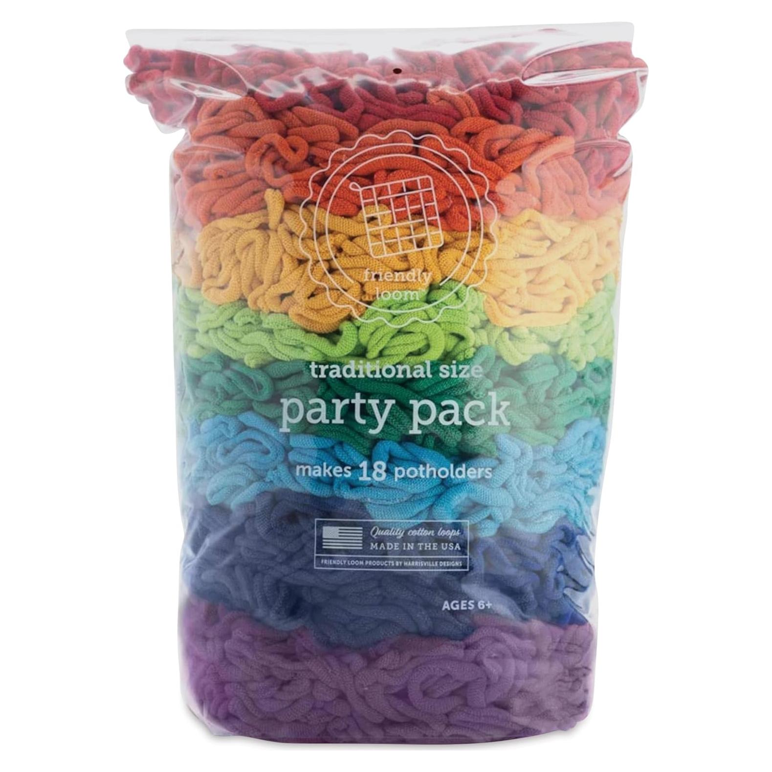 Bucles de Tejido de Algodón Friendly Loom Arcoíris 18 Piezas