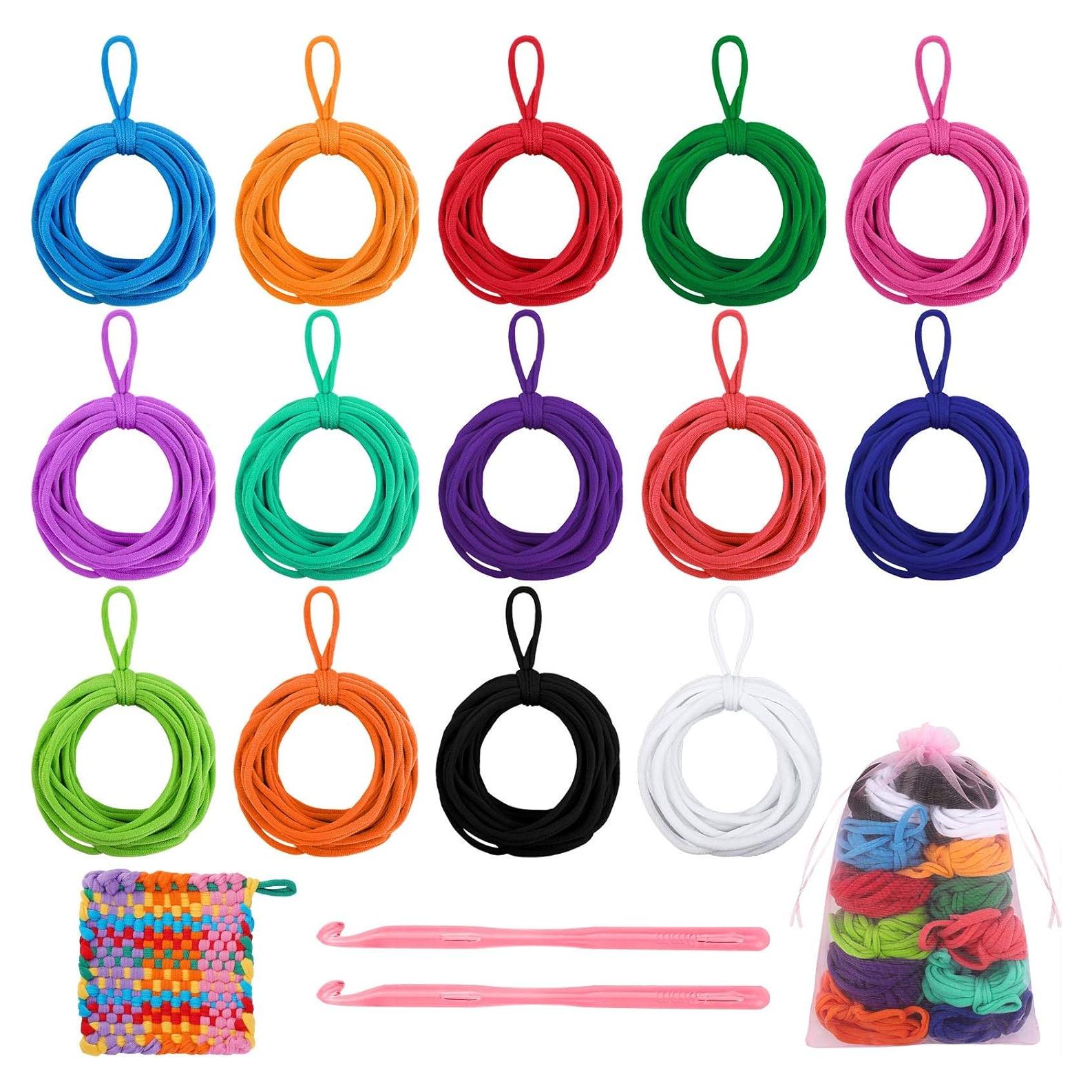 Aodaer Kit de Manualidades 288 Piezas Bucles de Tejer Multicolor