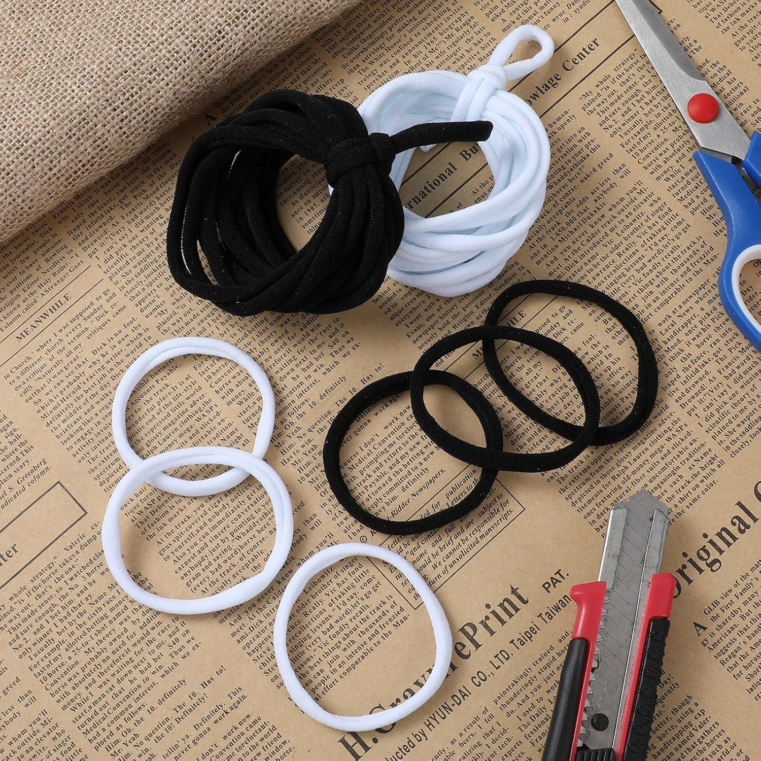 Kit de Bucles de Telar EupHHonycs 96 Piezas Nailon Negro Blanco