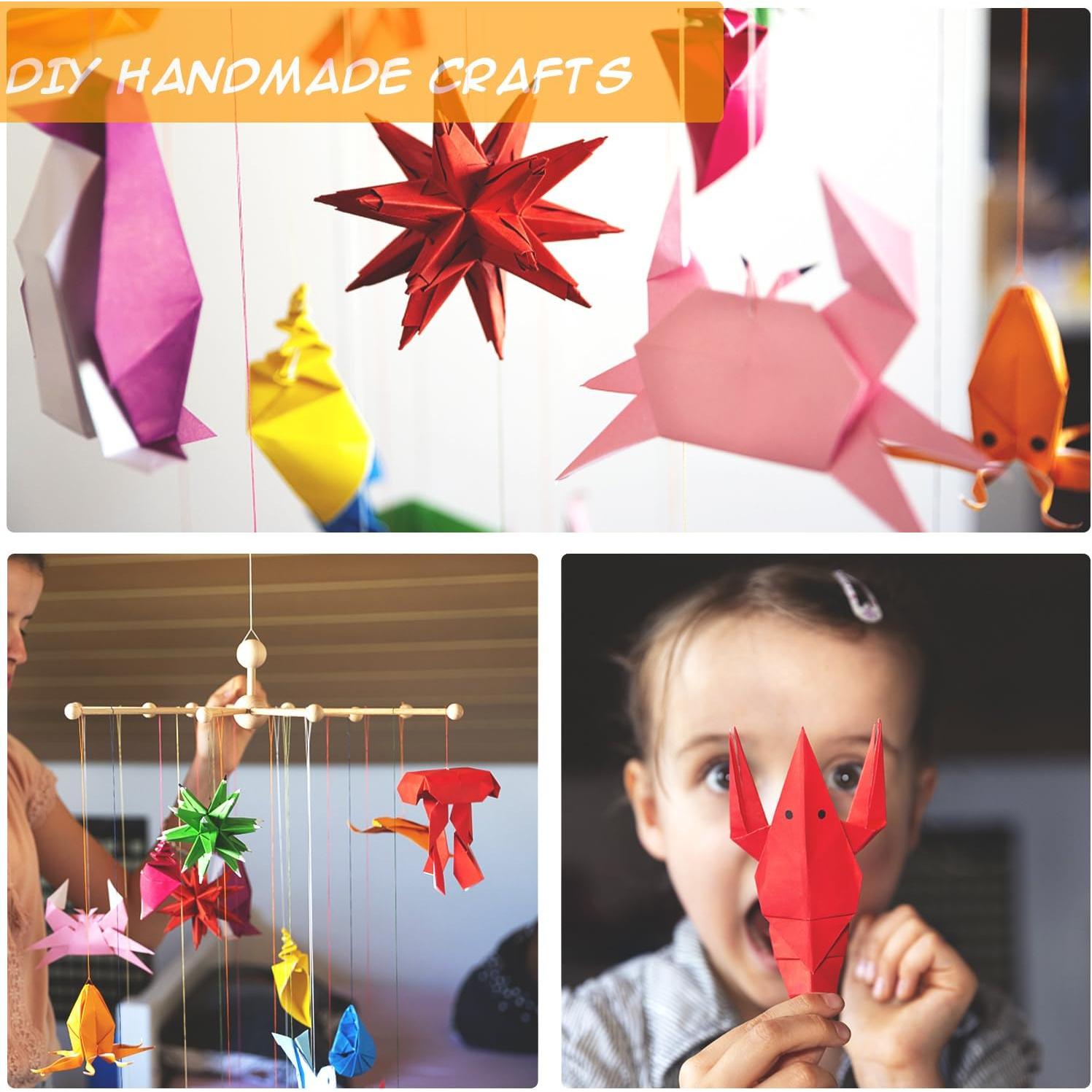 200 Hojas de Papel Origami Doble Cara 20x20 cm KWZVUN