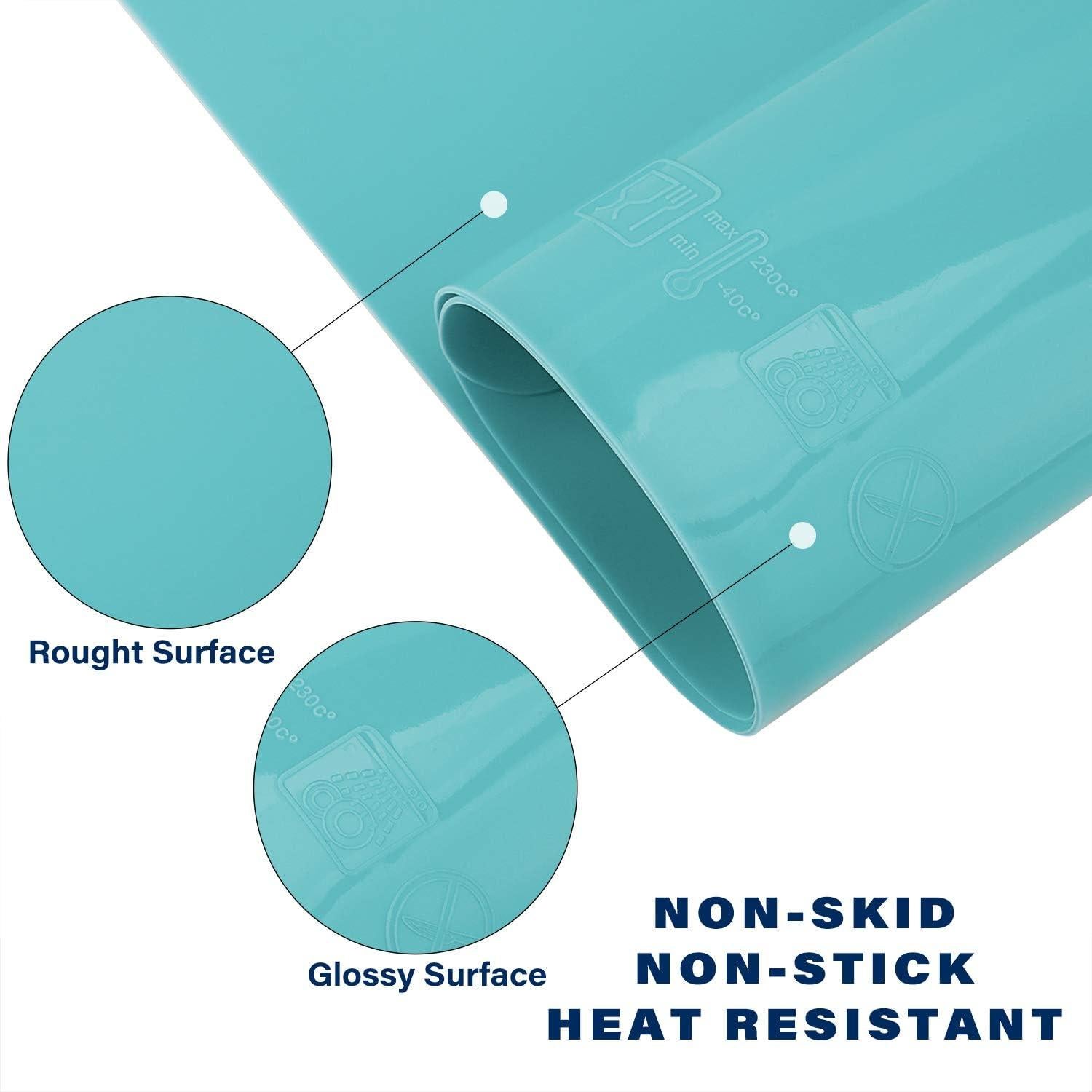 Tapete de Silicona Extra Grande Gartful 60 x 40 cm Negro Verde