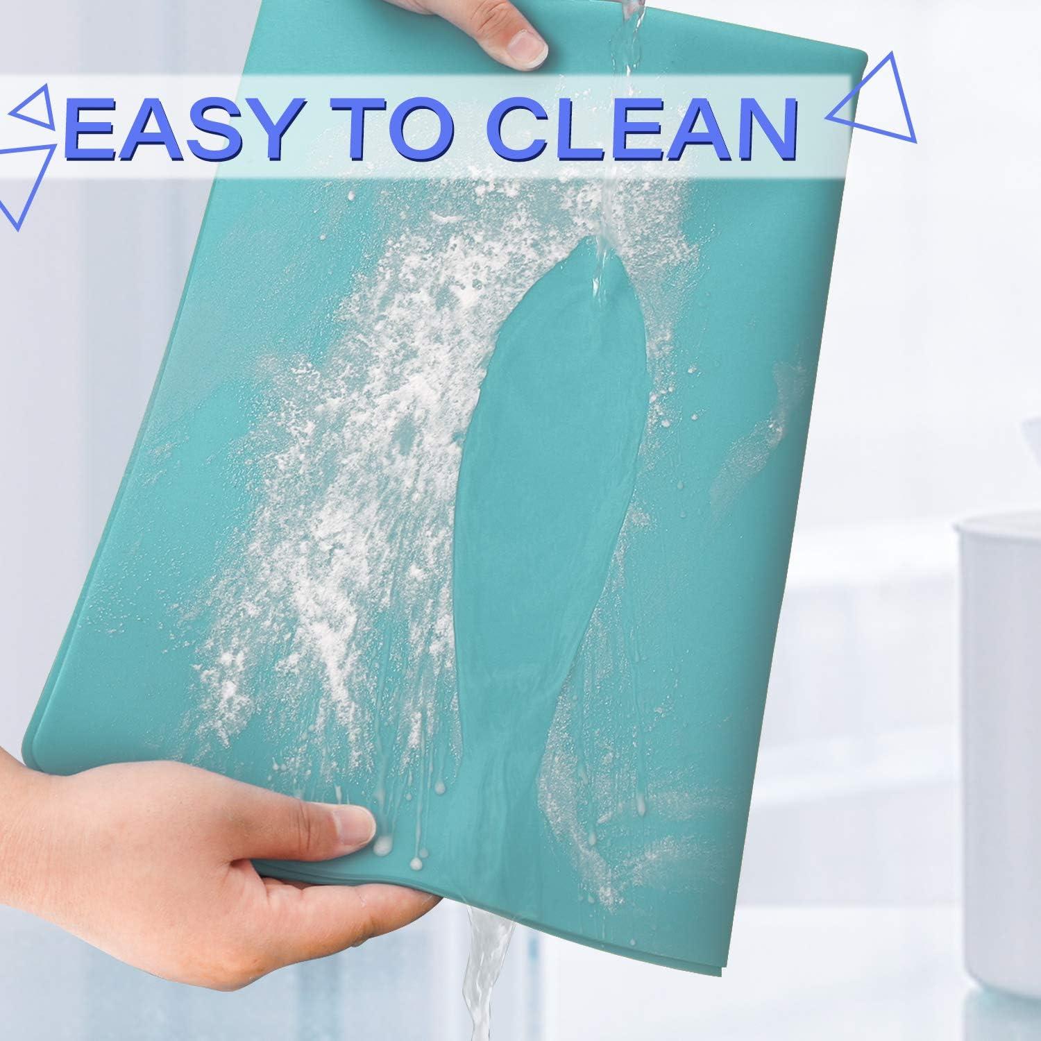 Tapete de Silicona Extra Grande Gartful 60 x 40 cm Negro Verde