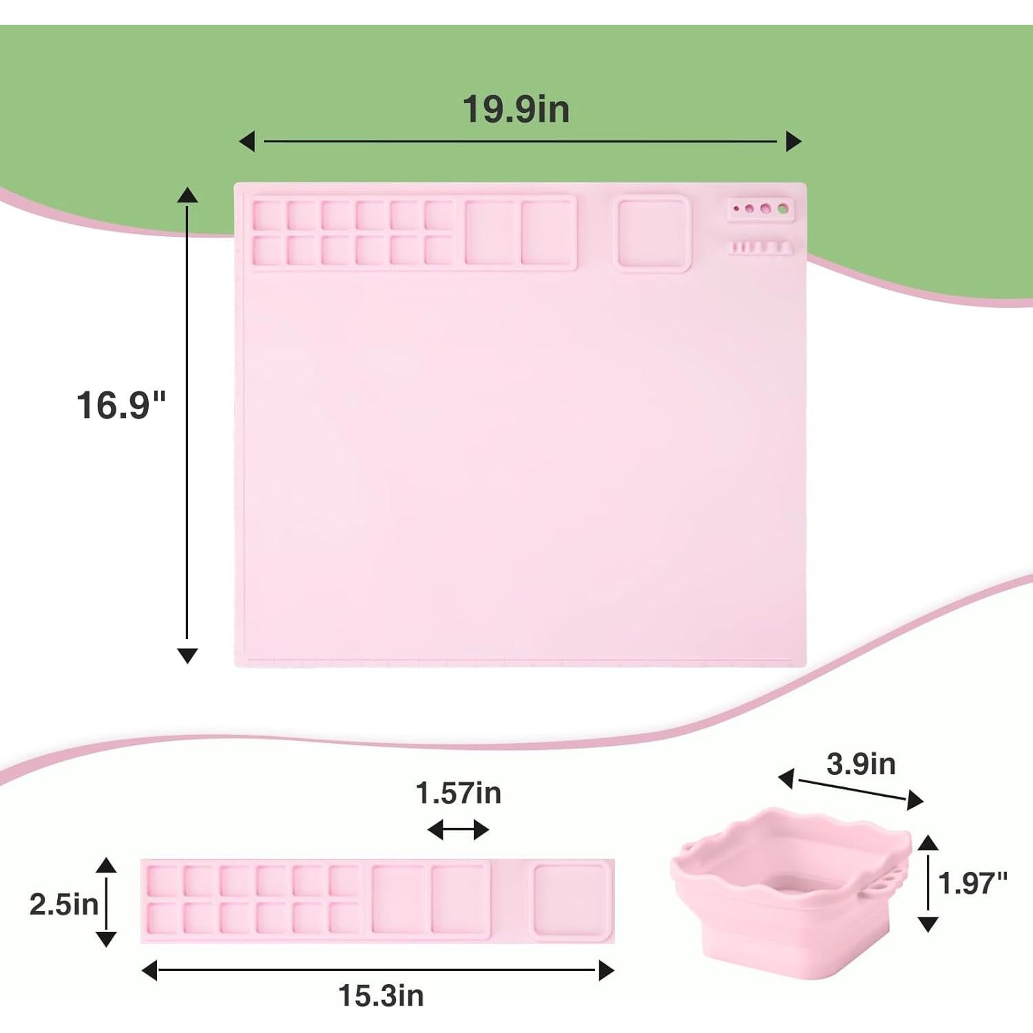 Alfombrilla de Silicona Aubeco 50.5x42.9cm Rosa con Taza