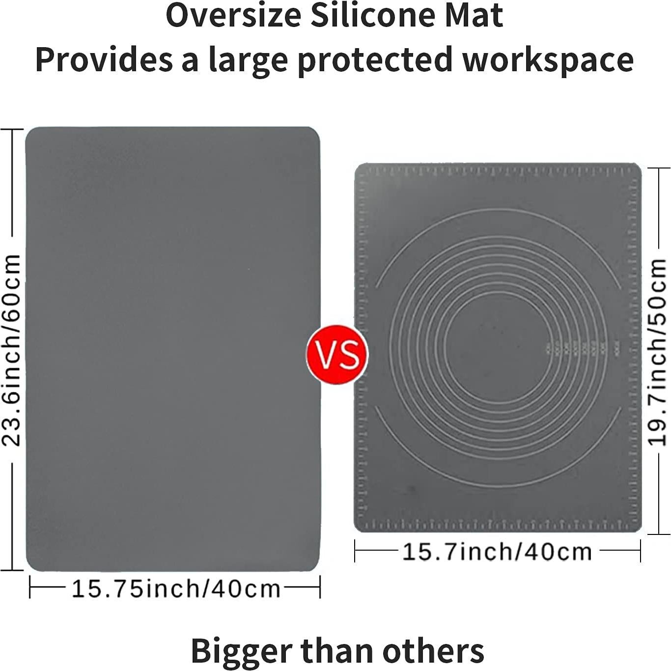 Mantel de Silicona Extra Grande QPIX DIGITAL 60x40 cm Gris