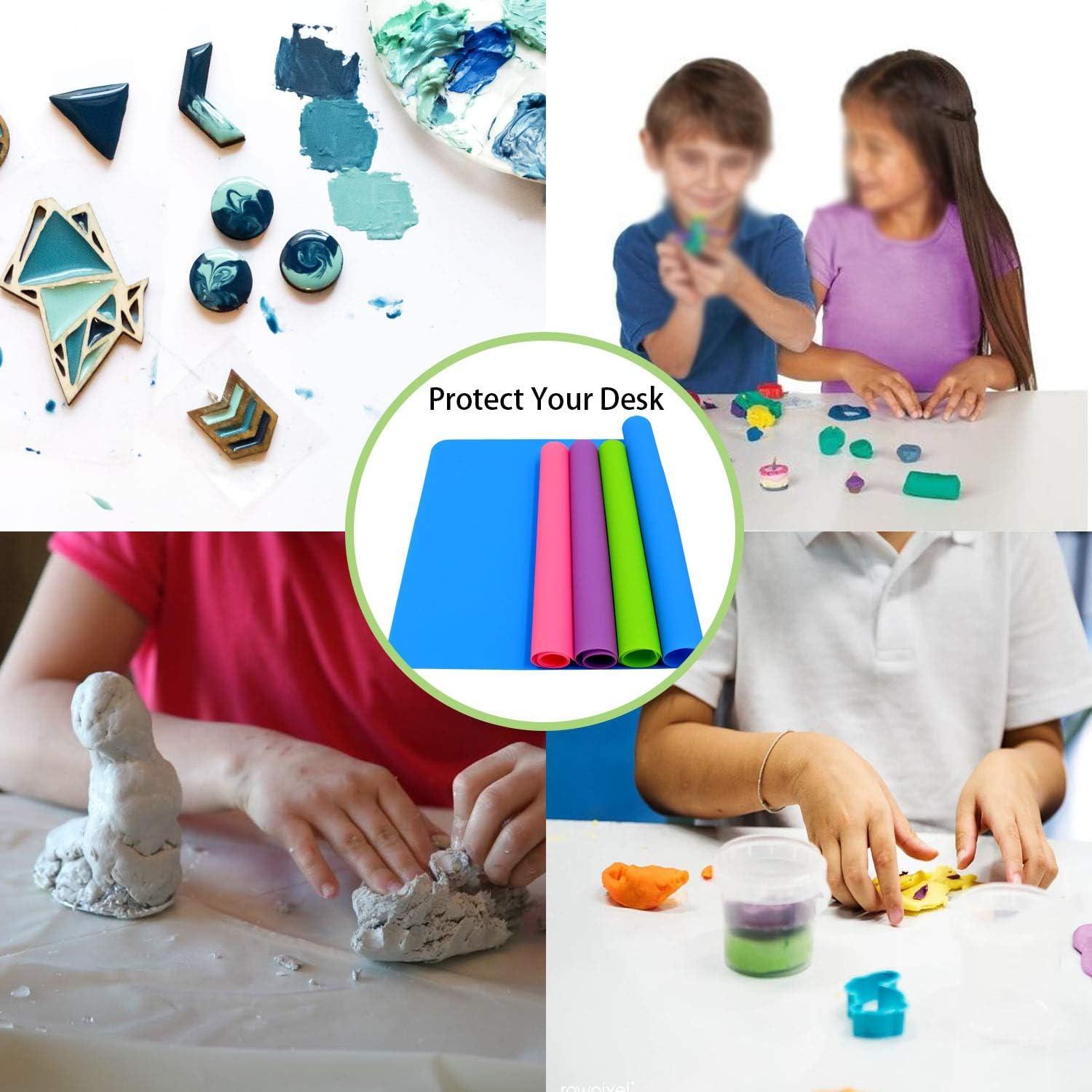 HiGift 4 Tapetes de Silicona para Manualidades - 40.1x29.9cm y 29.5x21.1cm