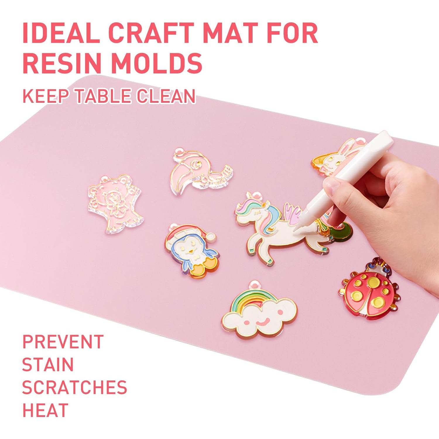 Alfombrillas de Silicona DESKEMAI 40 x 30 cm 2-Pack Azul Rosa