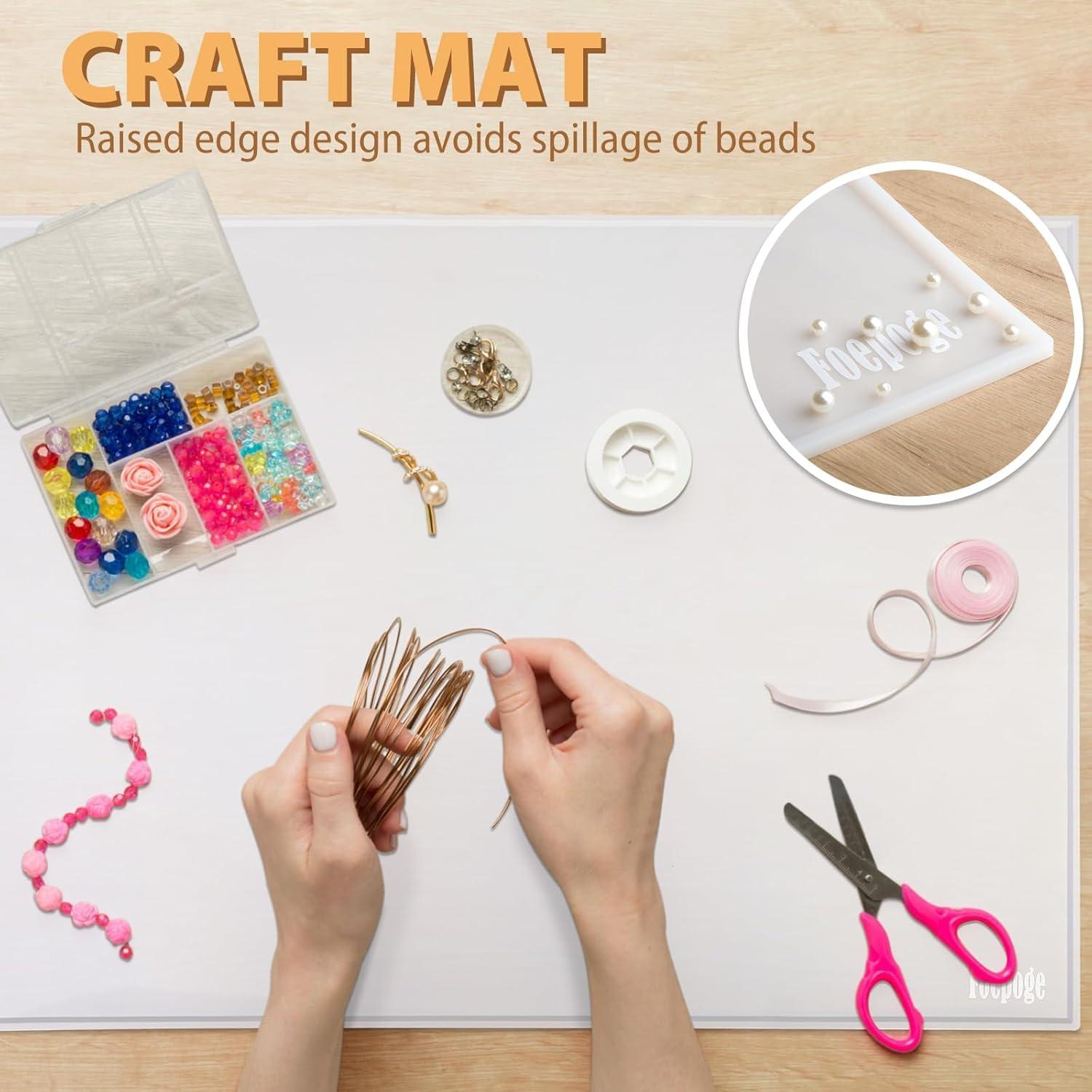 Alfombrilla de Silicona Extra Gruesa Foepoge 80x60cm Blanca