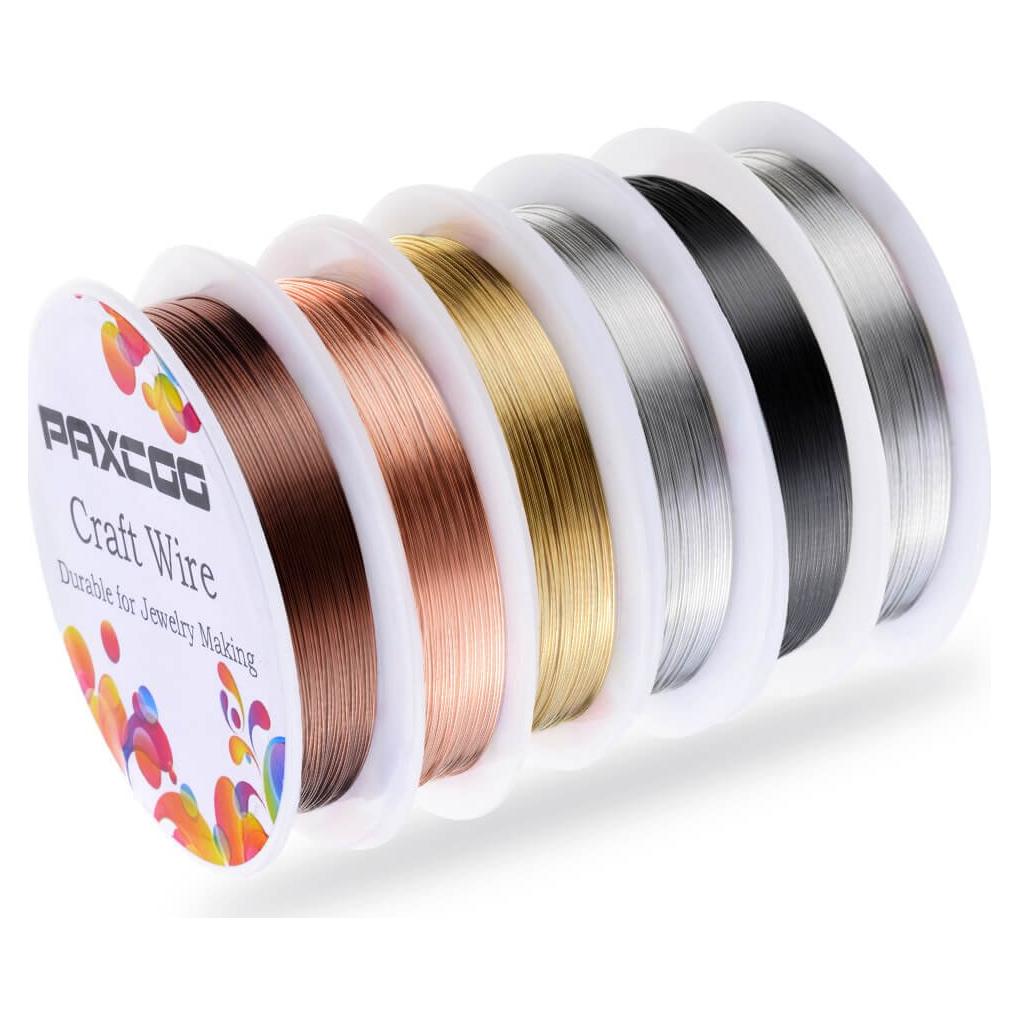 Set de Alambres de Joyería PAXCOO 6 Rollos 0.5mm 10m