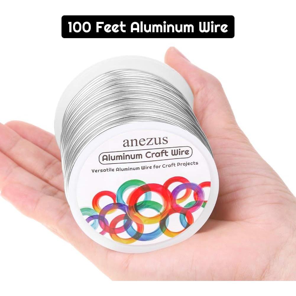 Alambre de Aluminio Anezus 12 Gauge 30.5m Plata para Manualidades