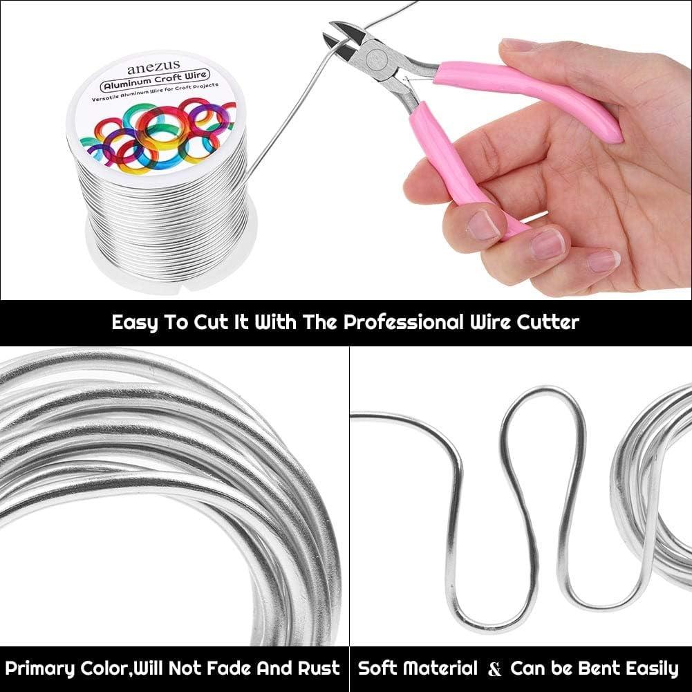Alambre de Aluminio Anezus 12 Gauge 30.5m Plata para Manualidades