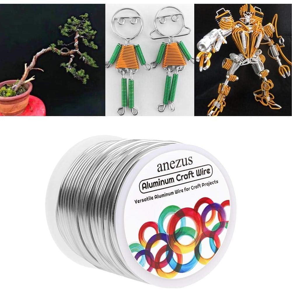 Alambre de Aluminio Anezus 12 Gauge 30.5m Plata para Manualidades