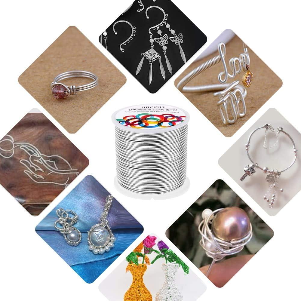 Alambre de Aluminio Anezus 12 Gauge 30.5m Plata para Manualidades