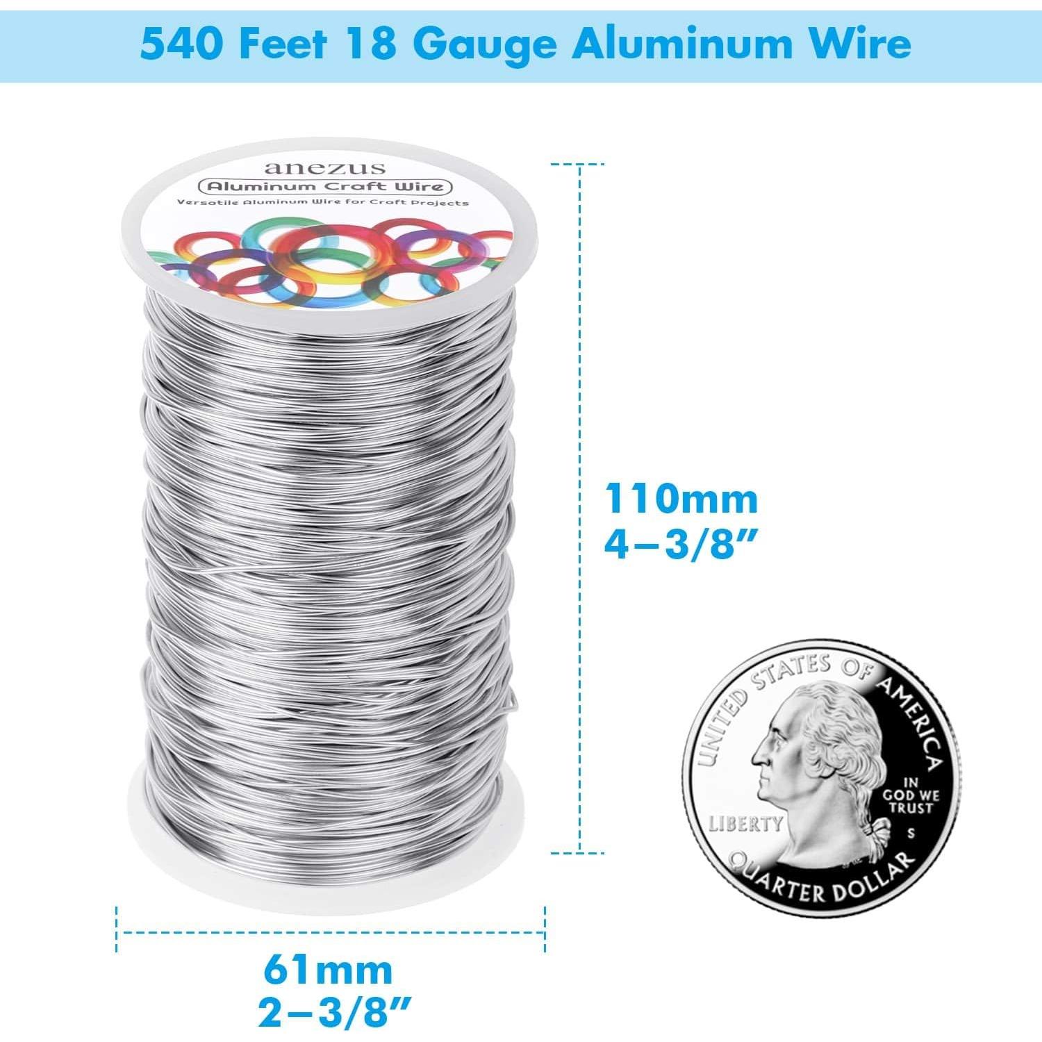 Alambre de Manualidades Anezus 165m 1mm Plata para Joyería