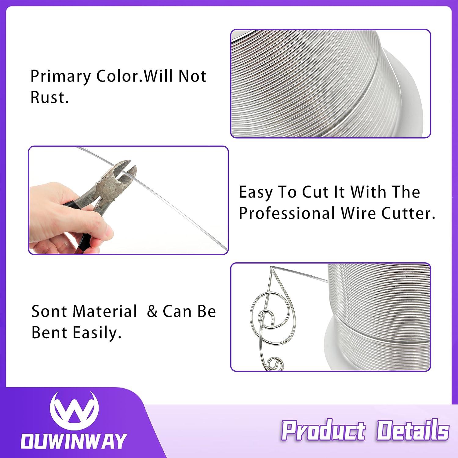 Alambre de Aluminio Plateado 20 Gauge 122 Metros para Manualidades