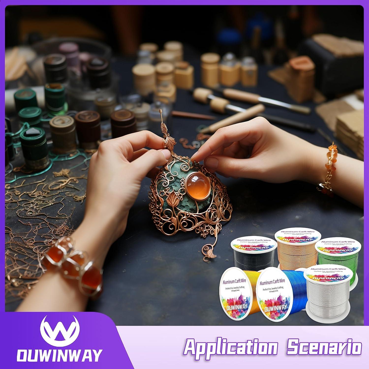 Alambre de Aluminio Plateado 20 Gauge 122 Metros para Manualidades