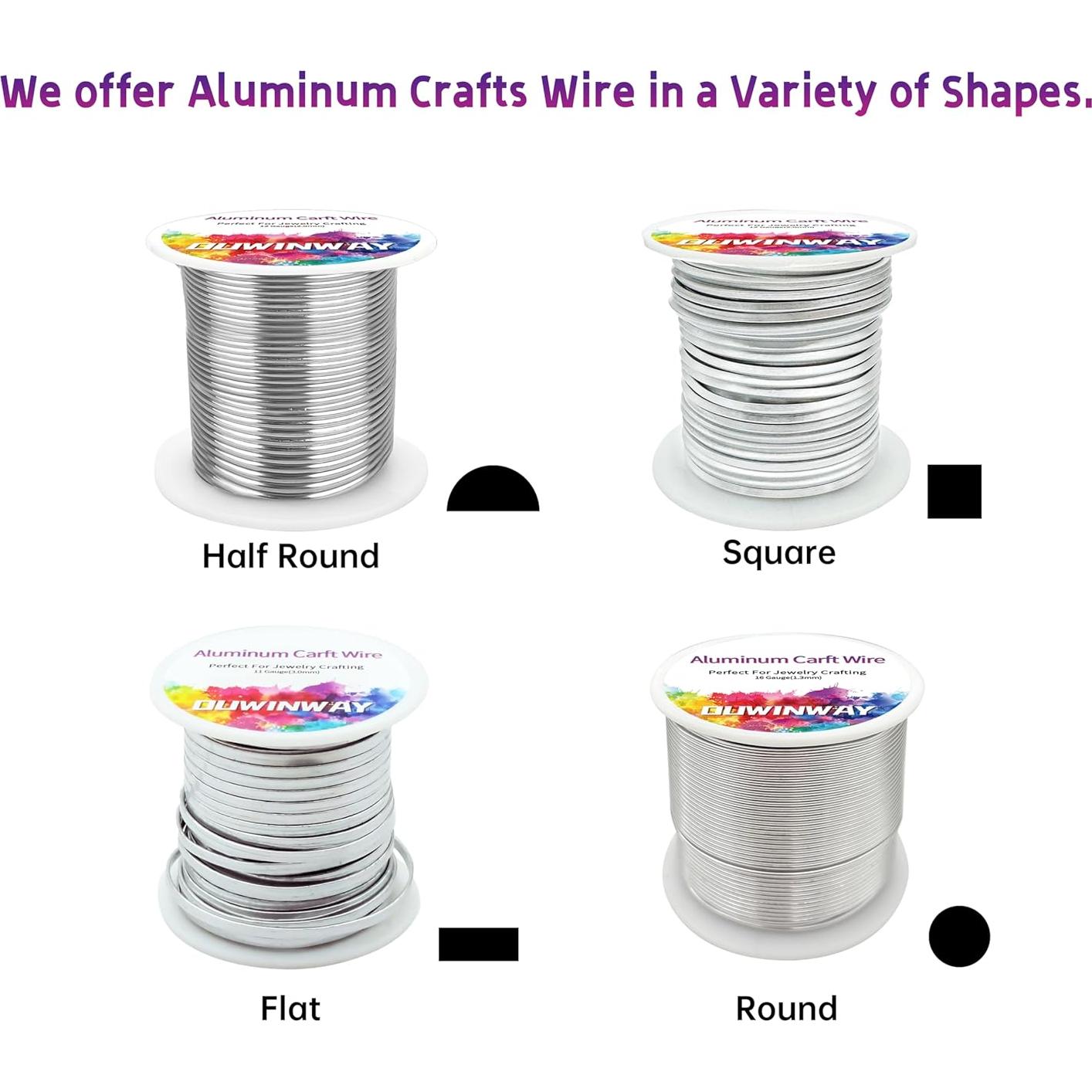 Alambre de Aluminio Plateado 20 Gauge 122 Metros para Manualidades