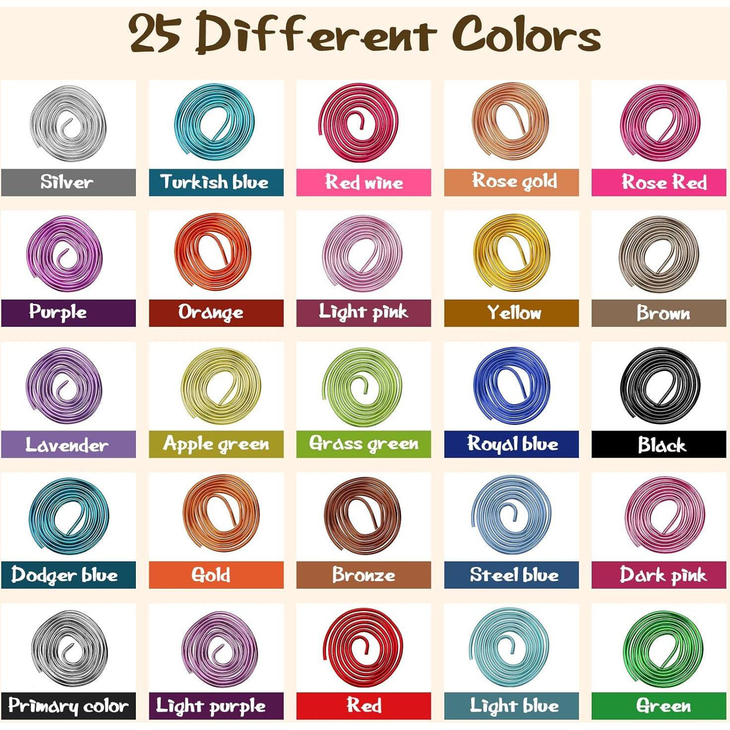 Alambre de Aluminio Ferraycle 25 Rollos 0.8 mm 125 m Colores