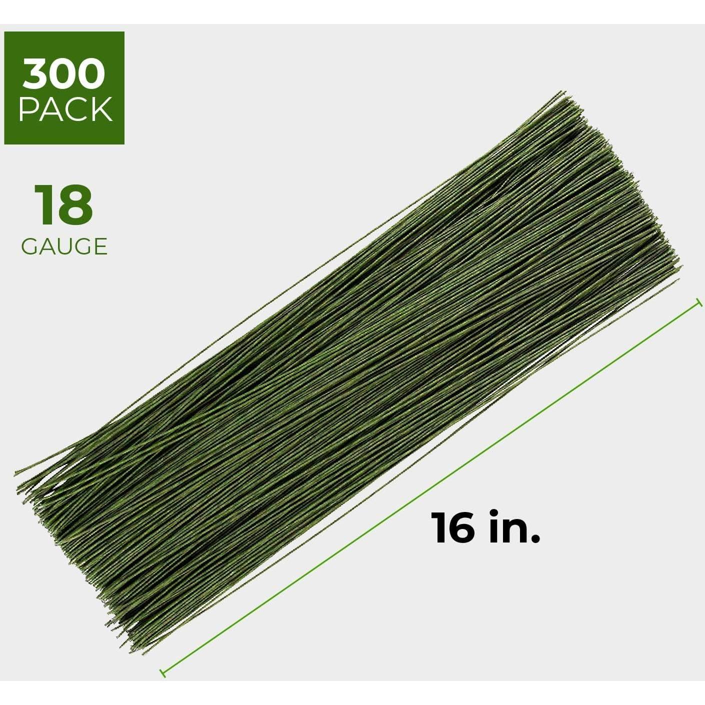 Alambre Floral Verde Juvale 300 Piezas 18 Gauge 40.64 cm