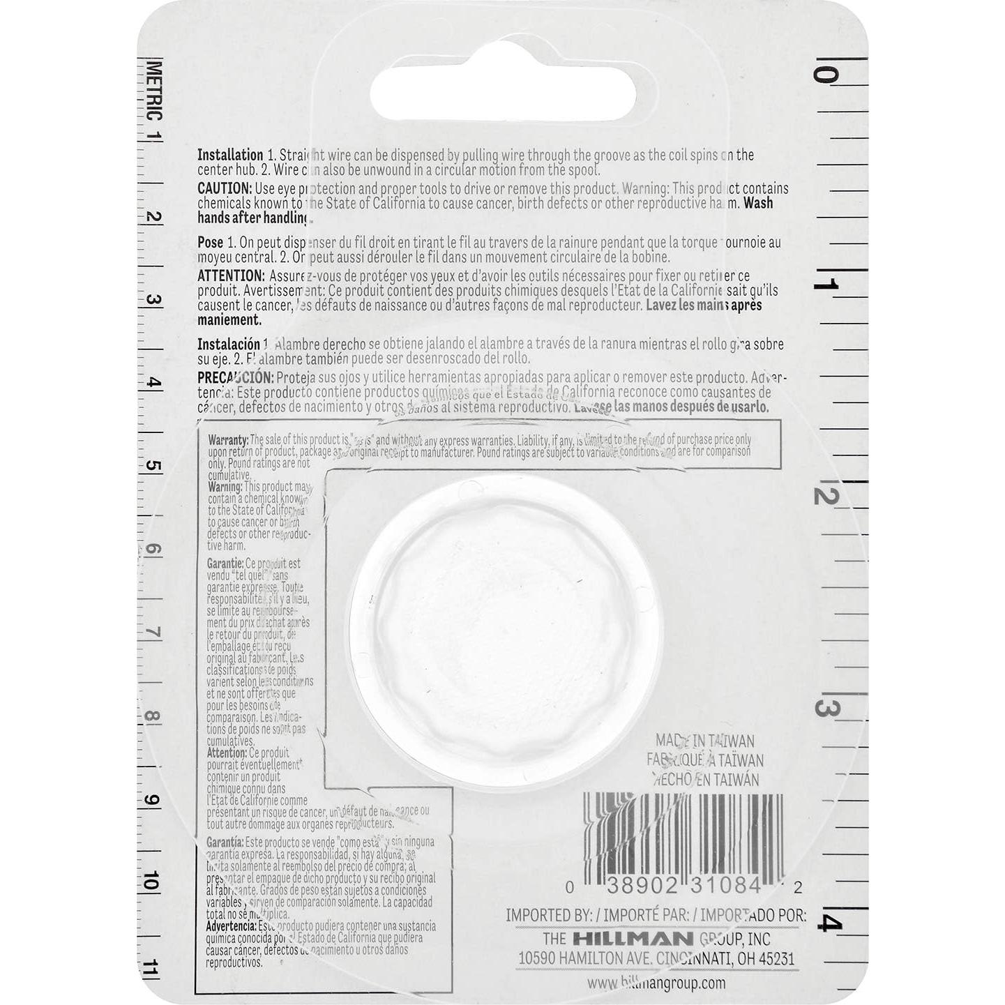 Alambre de Hobby Galvanizado Hillman 22 Calibre 30.48m