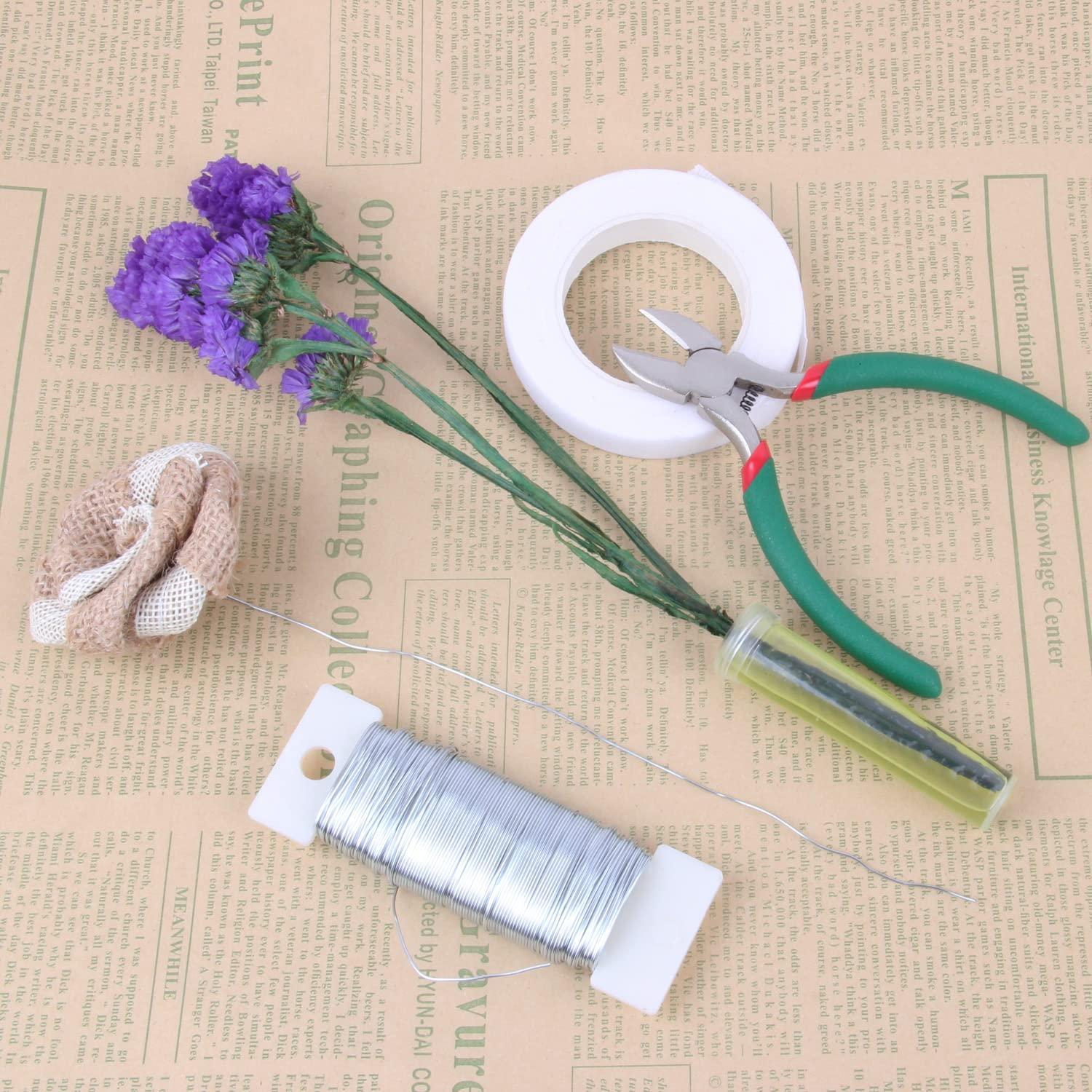 Alambre Floral 22 Calibre Plateado 35 Metros para Manualidades