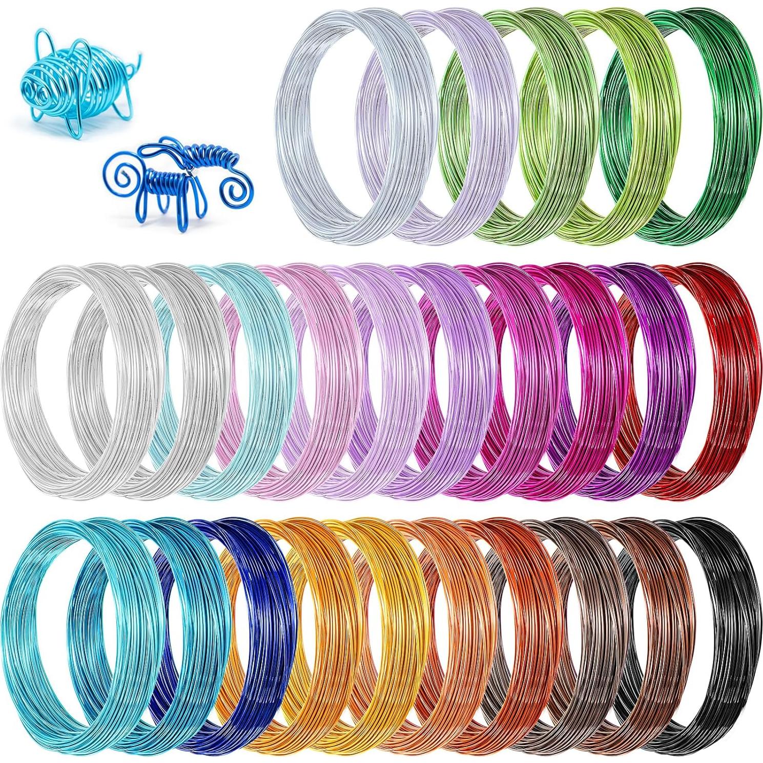 Alambre de Aluminio 25 Colores 20 Gauge 375m para Manualidades