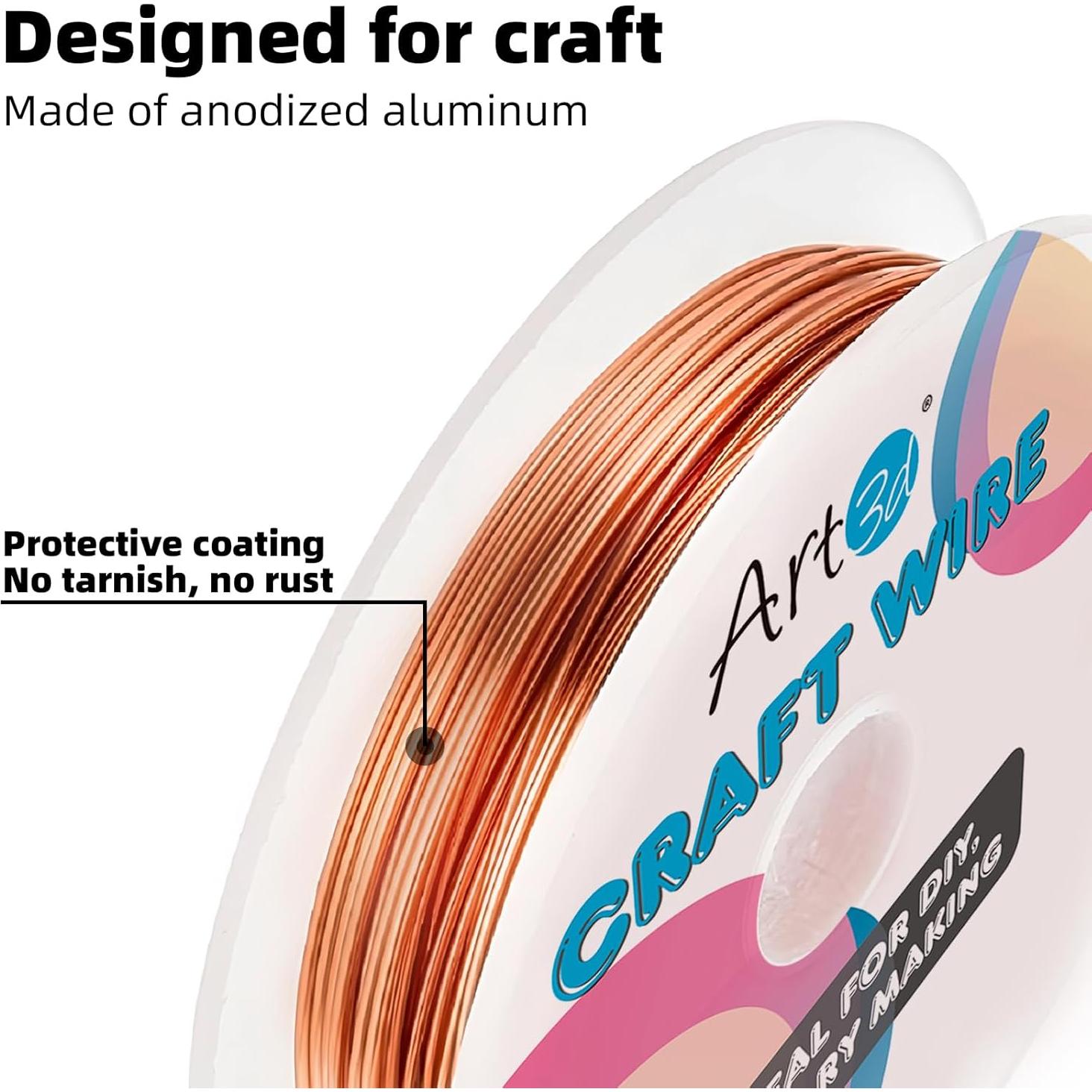 Alambre de Manualidades Art3d 18 AWG 120 Ft Cobre Flexible