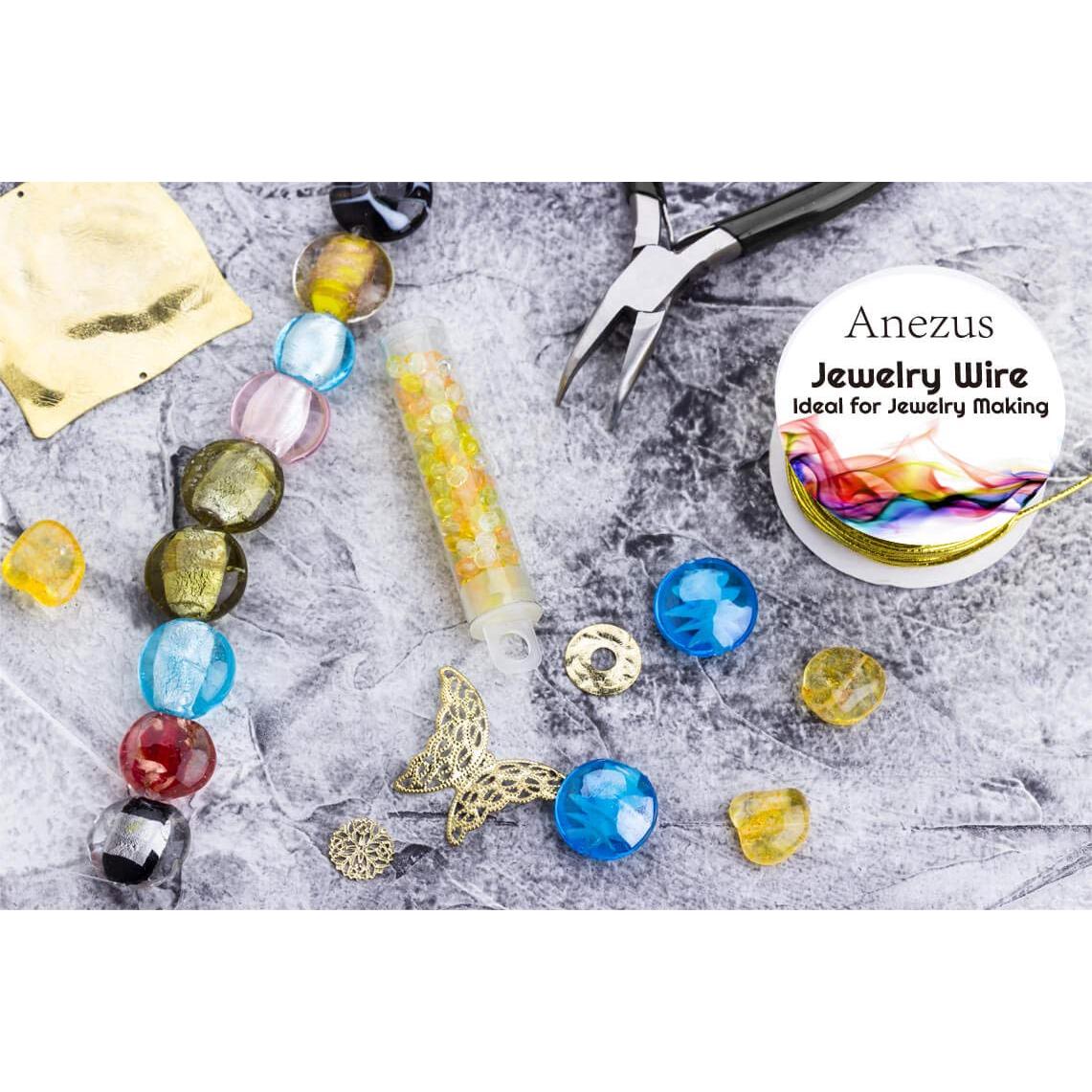 Alambre de Joyería Anezus 12 Rollos 0.4mm Colores Variados