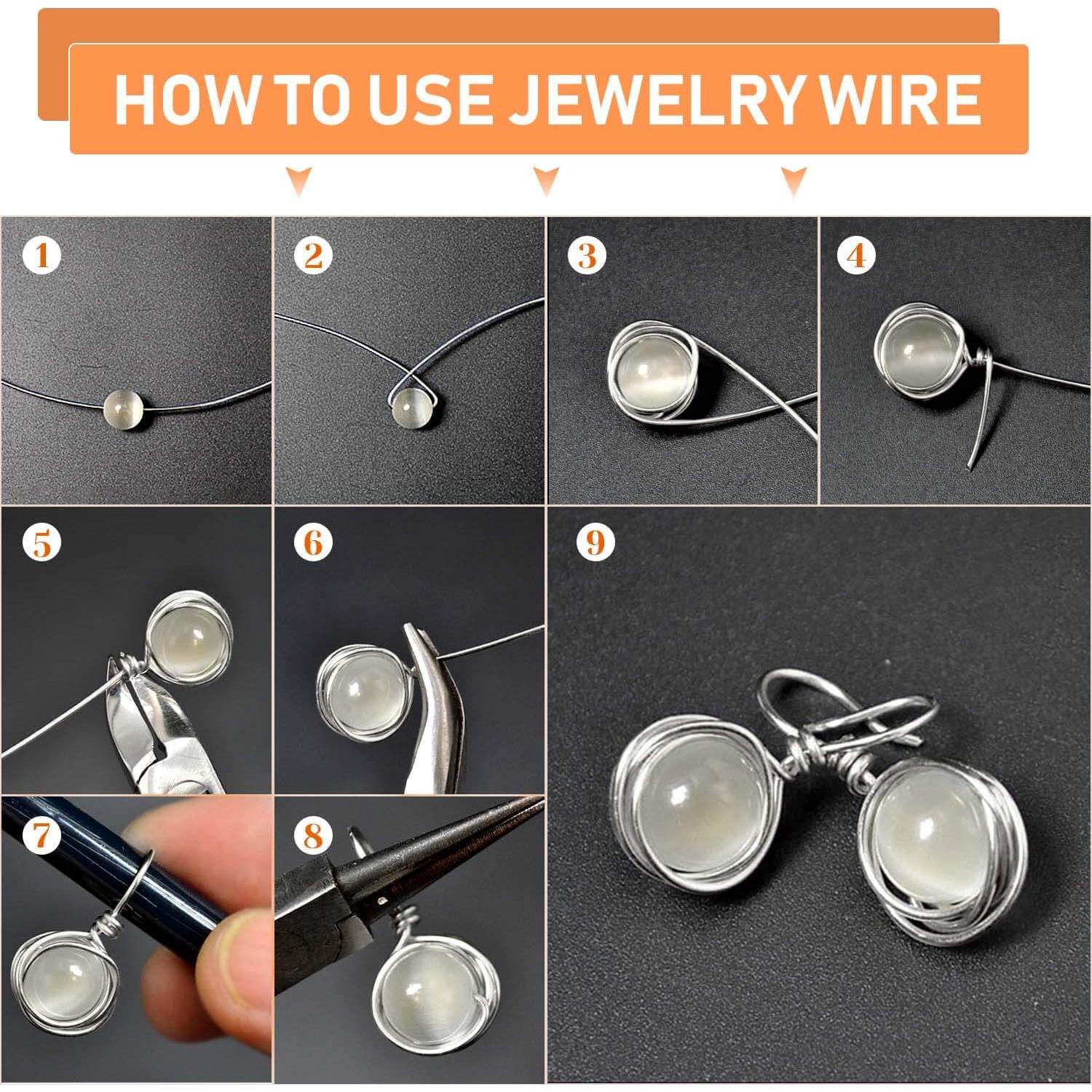 Alambre de Joyería Anezus 22 Calibres Cobre Plateado 45m