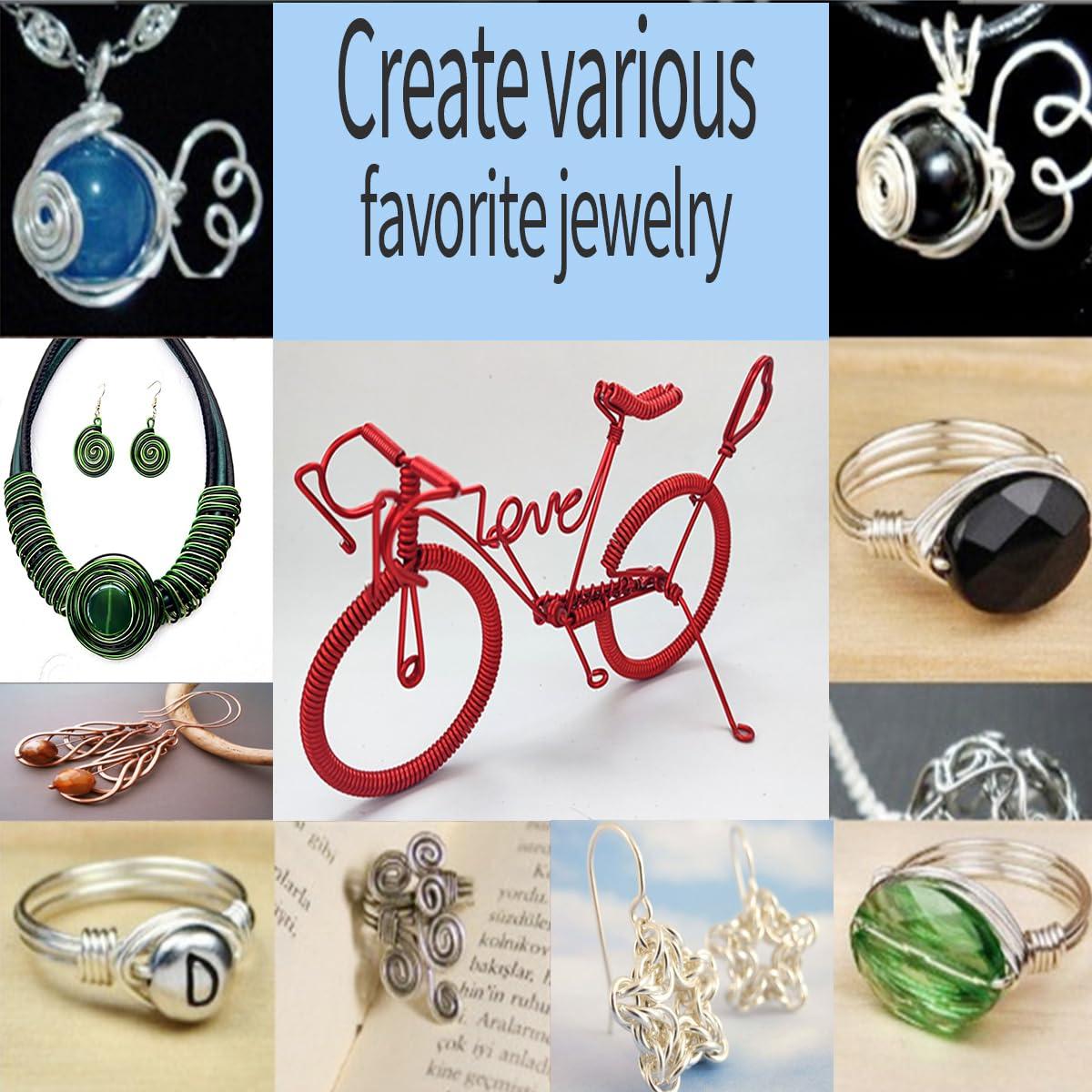 Alambre de Joyería 7 Rollos 20.5m 18 Gauge Aluminio Flexible