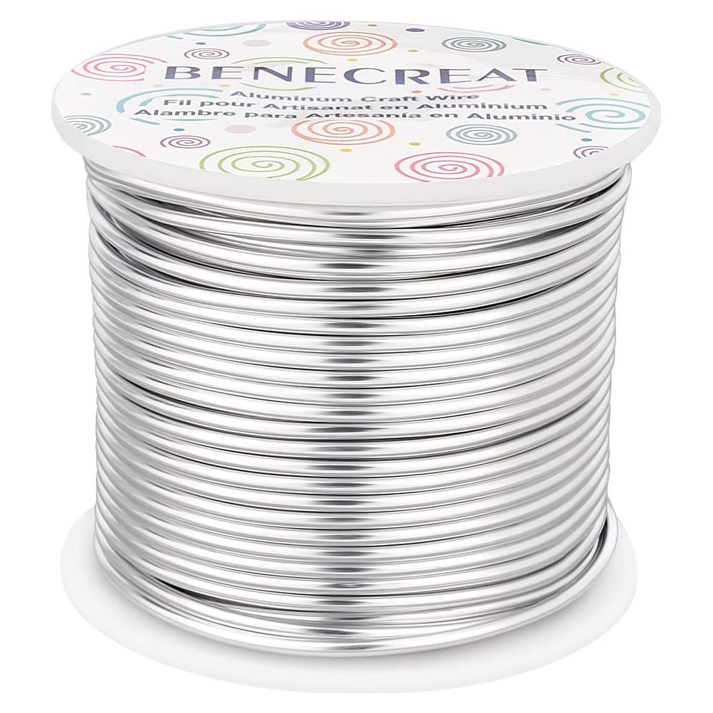 Alambre de Aluminio BENECREAT 12 Gauge 30m Plata Manualidades