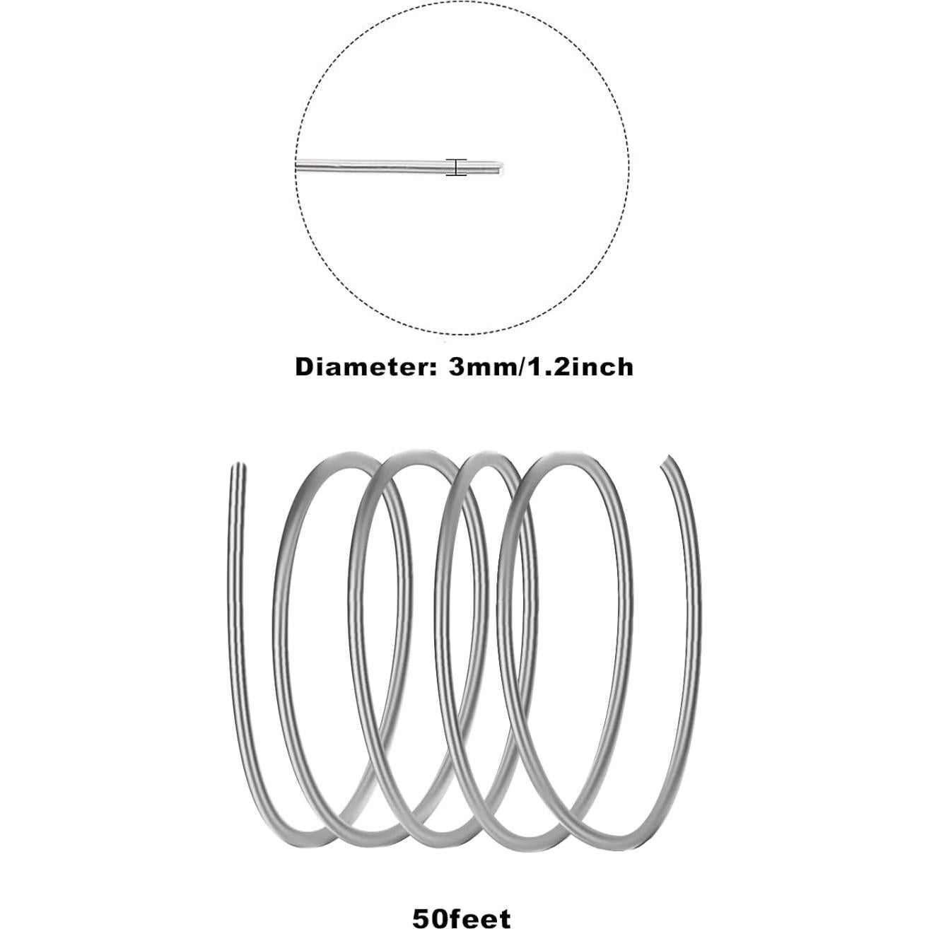 Alambre de Artesanía de Aluminio 3mm YuxingK 15 Metros Plata