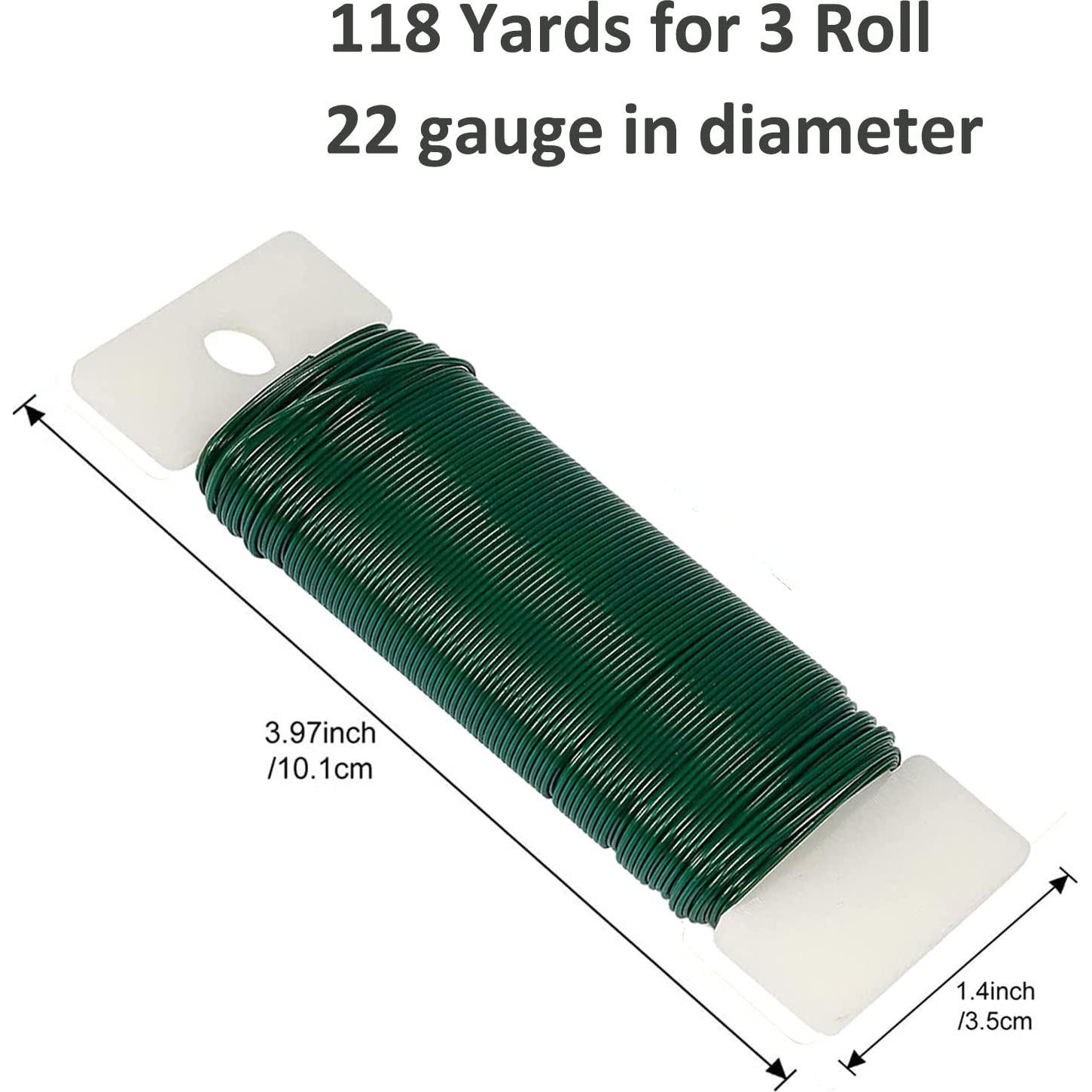 Alambre Floral Verde Zeanla 3 Rollos 107 Metros 22 Calibre