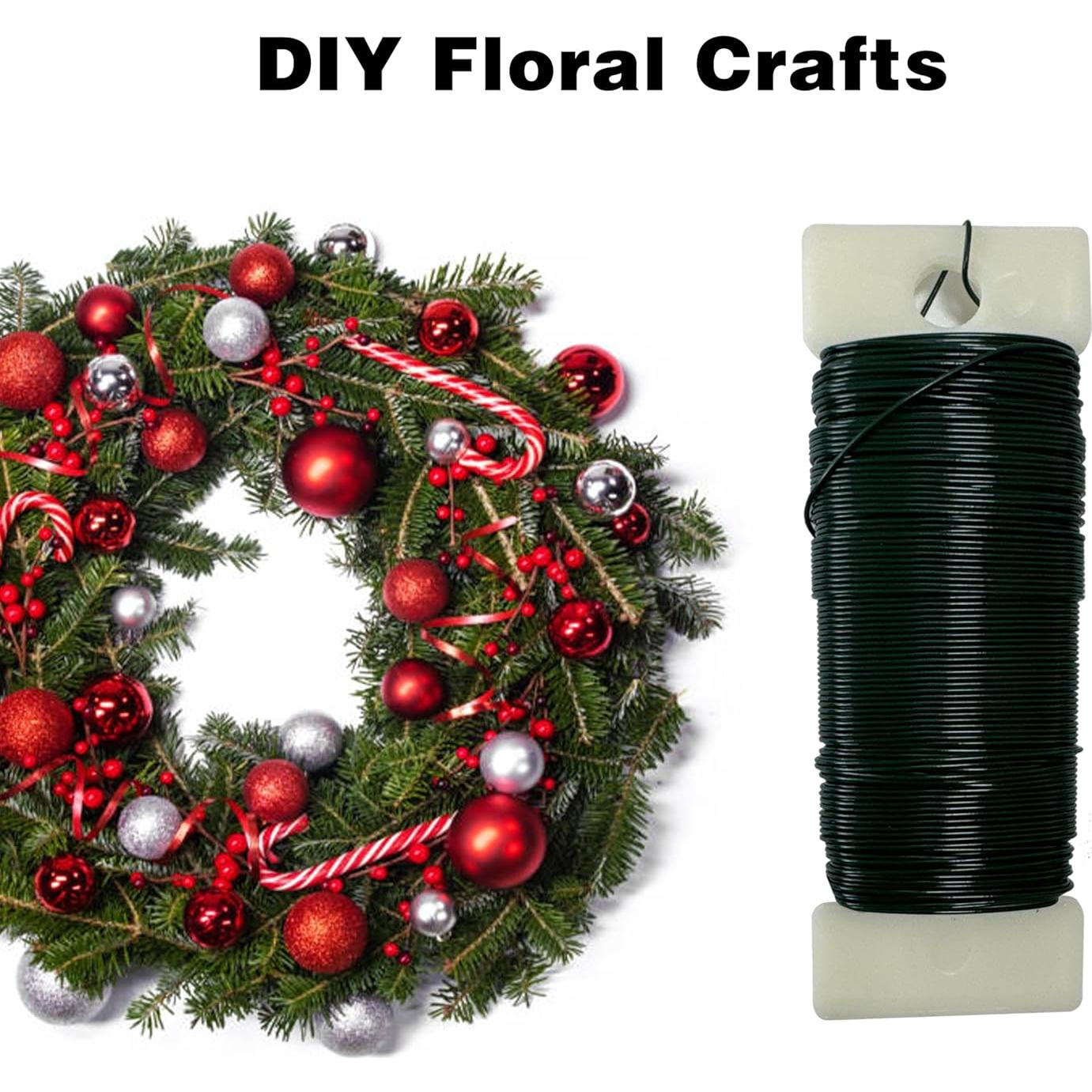 Alambre Floral PAULEEN Verde 34.6m para Manualidades y Decoración